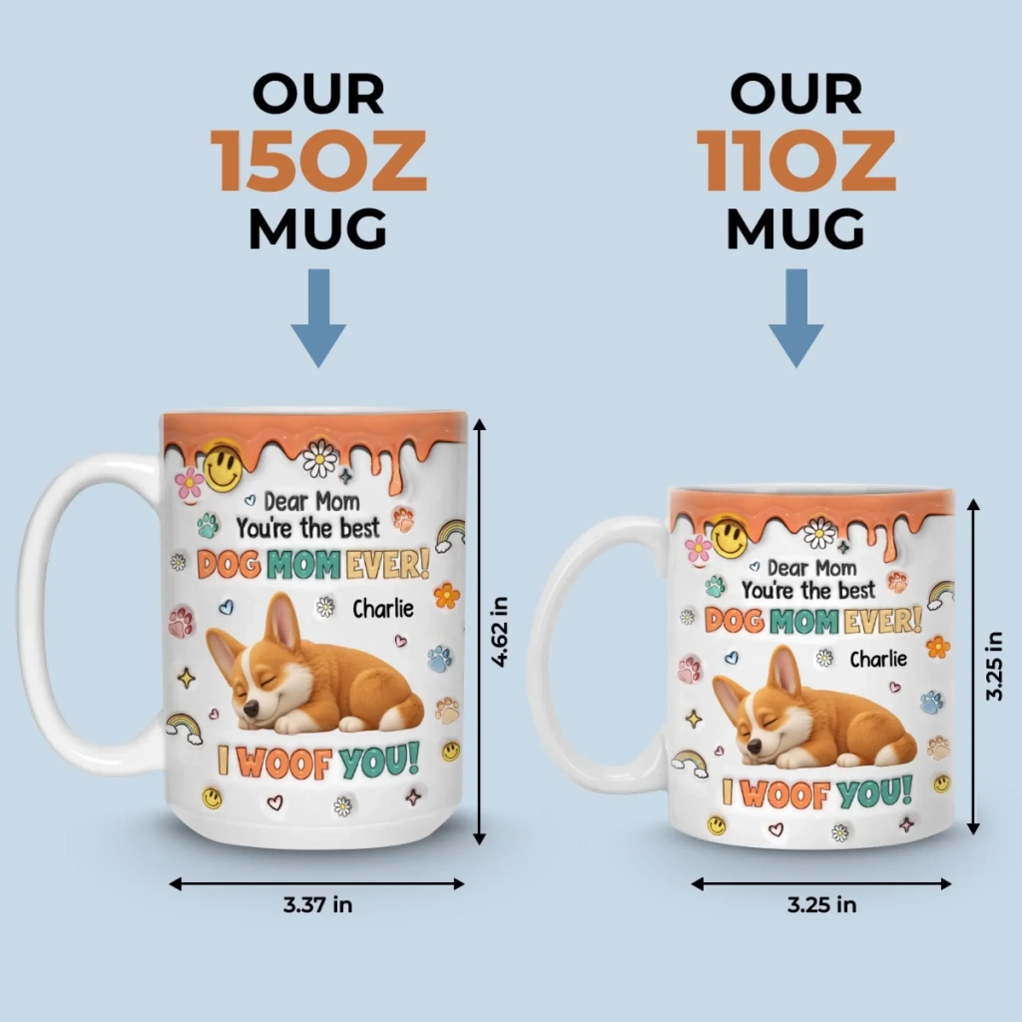 Custom Mug - Personalized Birthday Gifts For Dog Lovers, Dog Dad And Mom - Love You More Than Treats - Image 7