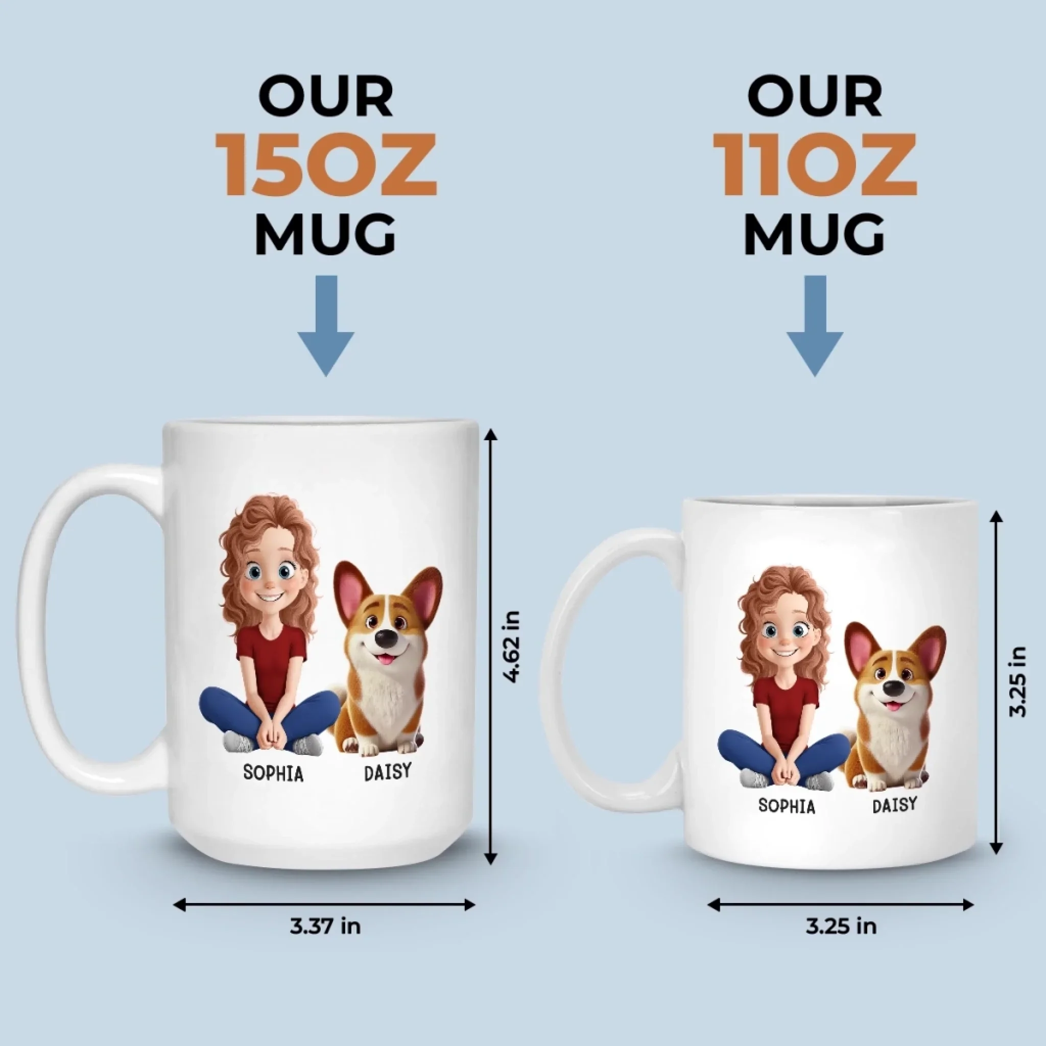 Custom Mug - Personalized Birthday Gifts For Dog Lovers, Dog Dad And Mom - My Heart Has Four Paws - Image 6