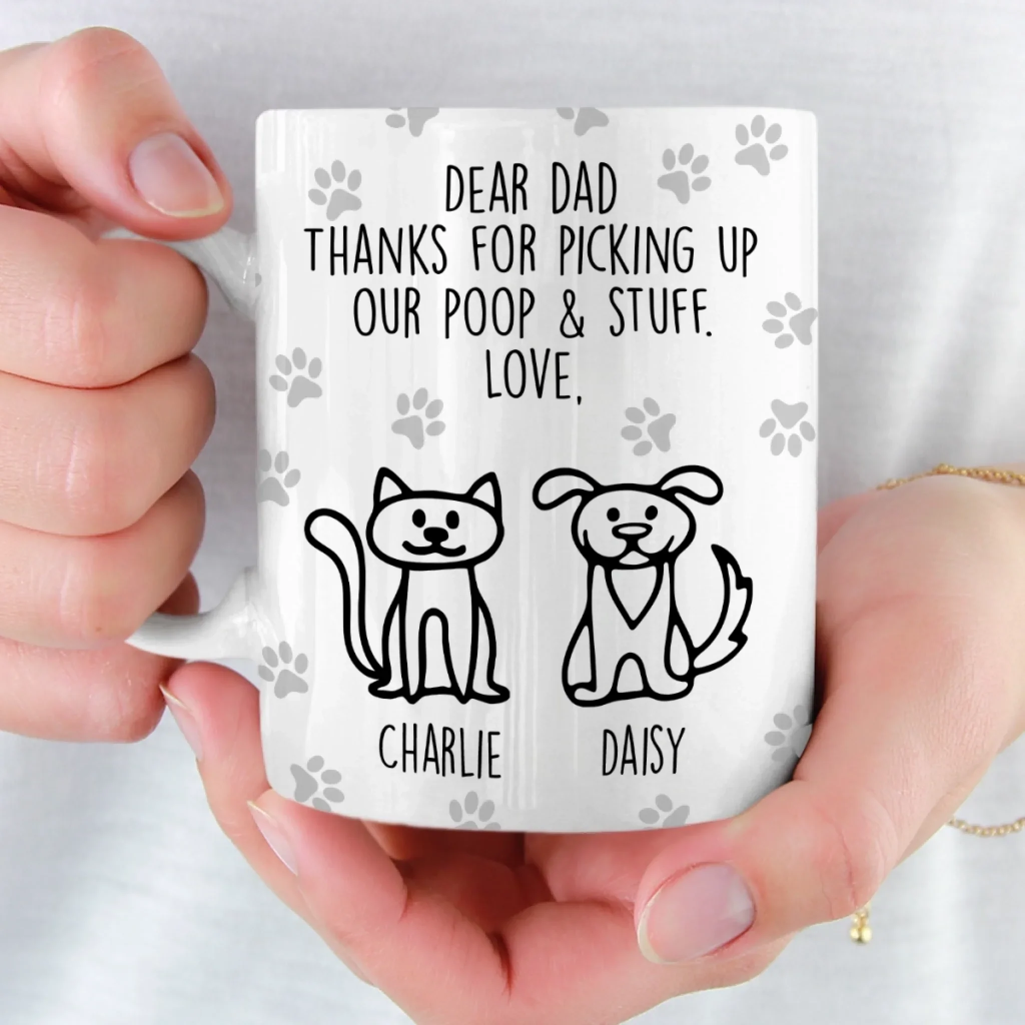 Custom Mug - Personalized Birthday Gifts For Dog Lovers, Dog Dad And Mom - Respect The Poop Scooper - Image 6