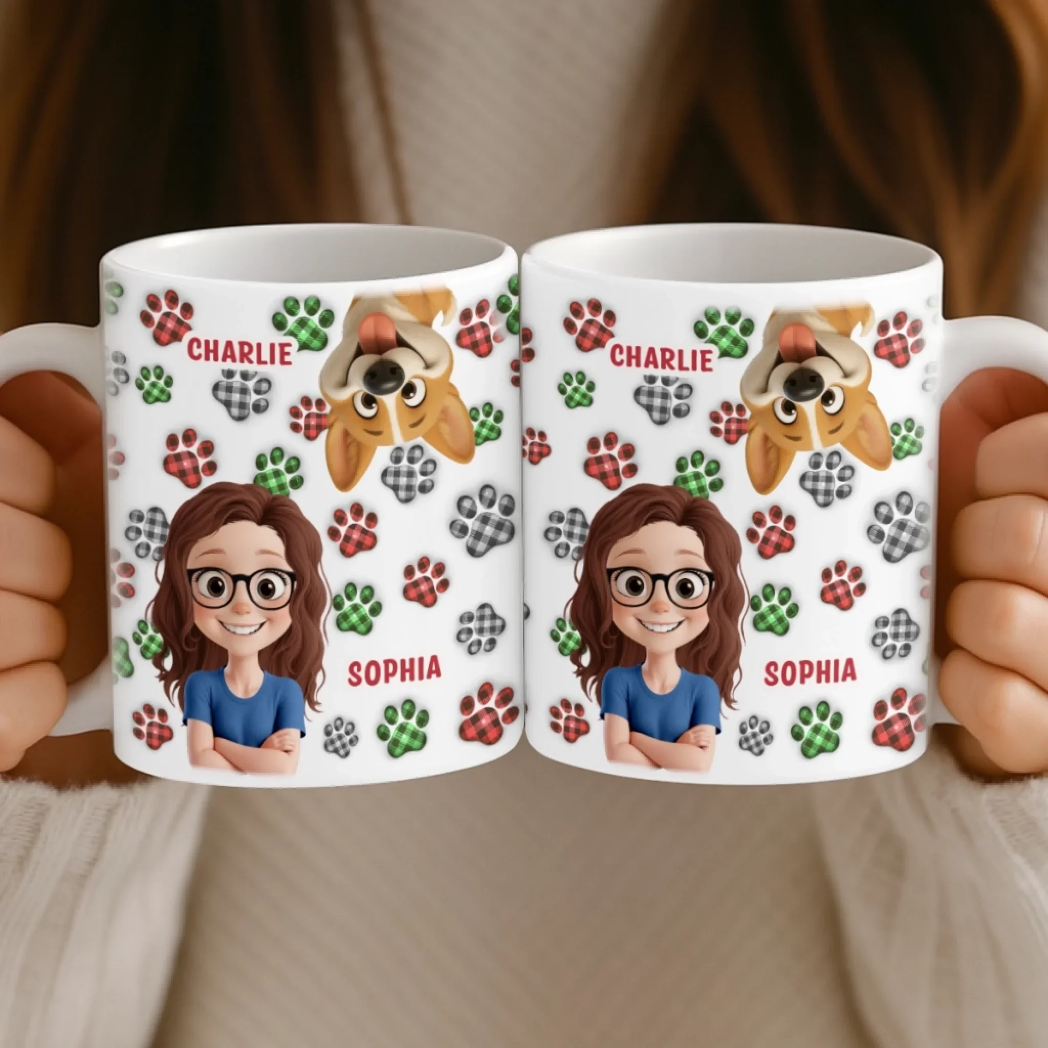 Custom Mug - Personalized Birthday Gifts For Dog Lovers, Dog Dad And Mom - More Dogs Less Worries - Image 5