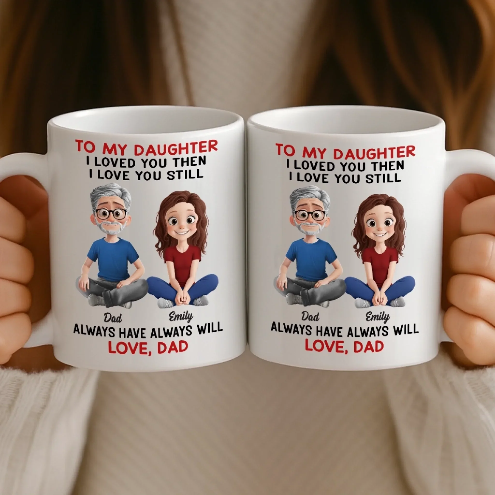 Custom Mug - Personalized Birthday Gifts For Mom, Dad, Daughter, Son - Forever Daddy’s Girl - Image 4