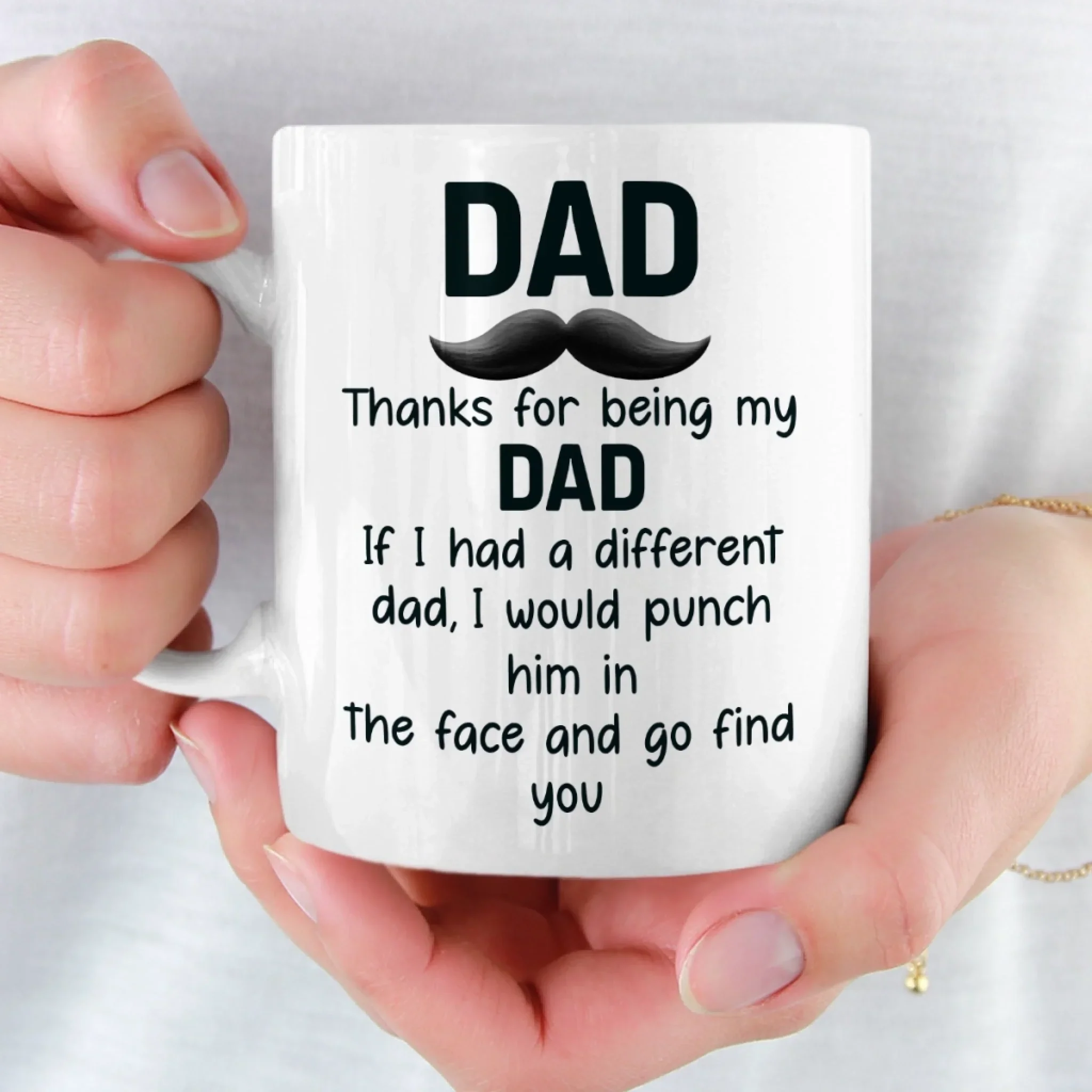 Custom Mug - Personalized Birthday Gifts For Mom, Dad, Daughter, Son - Handle With Love - Image 5