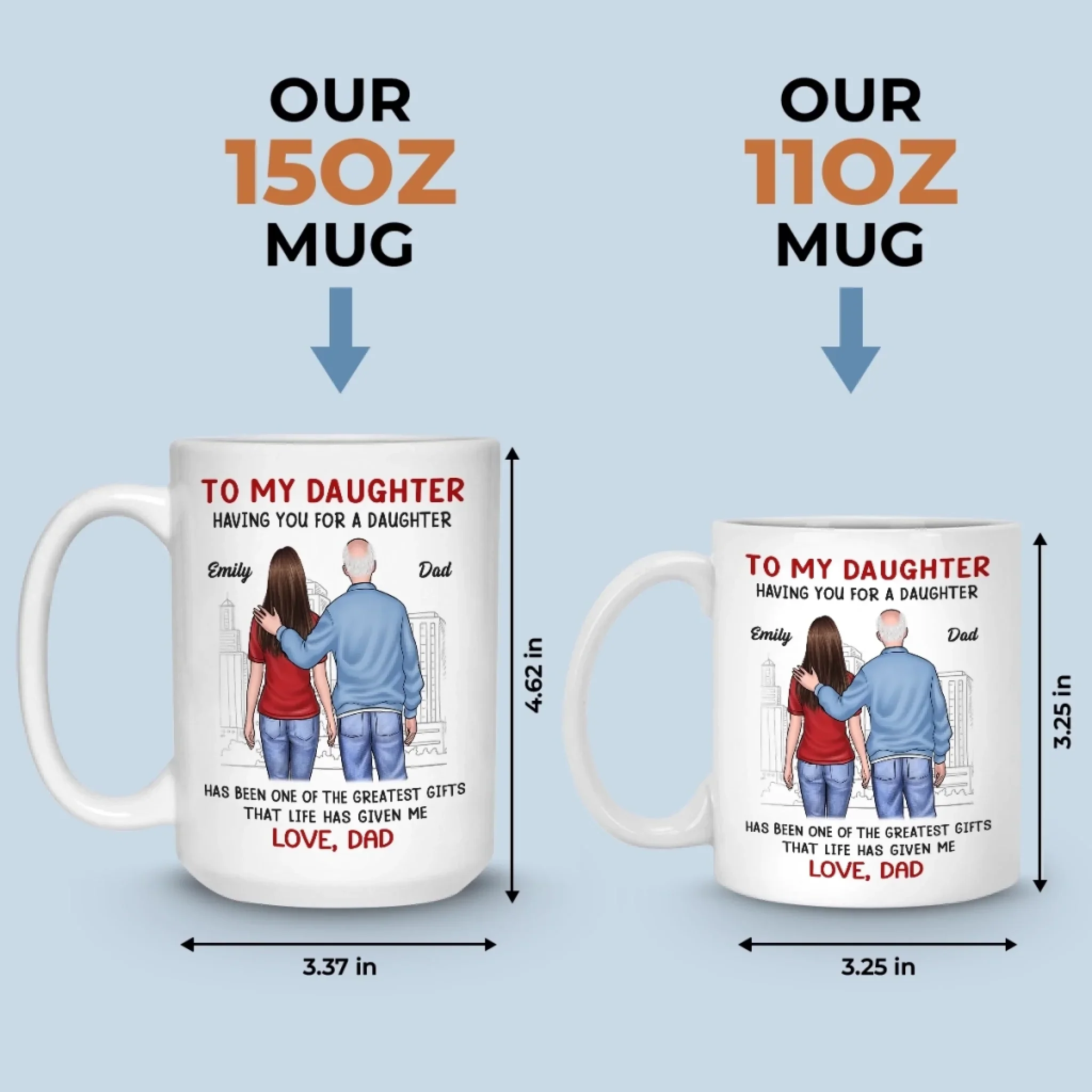 Custom Mug - Personalized Birthday Gifts For Mom, Dad, Daughter, Son - Love Flows Through Every Generation - Image 6