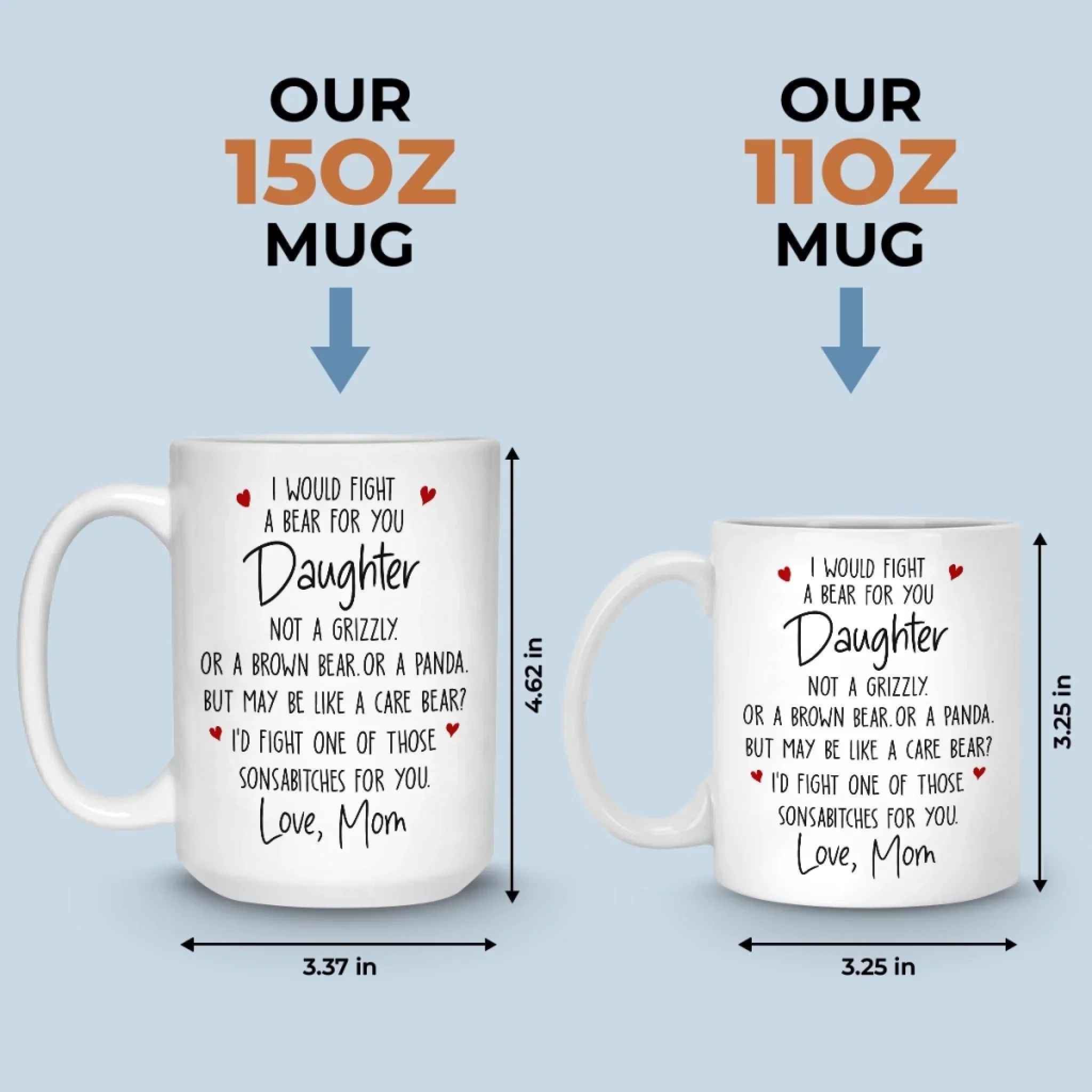 Custom Mug - Personalized Birthday Gifts For Mom, Dad, Son, Daughter - You Make Our World Sweeter - Image 6