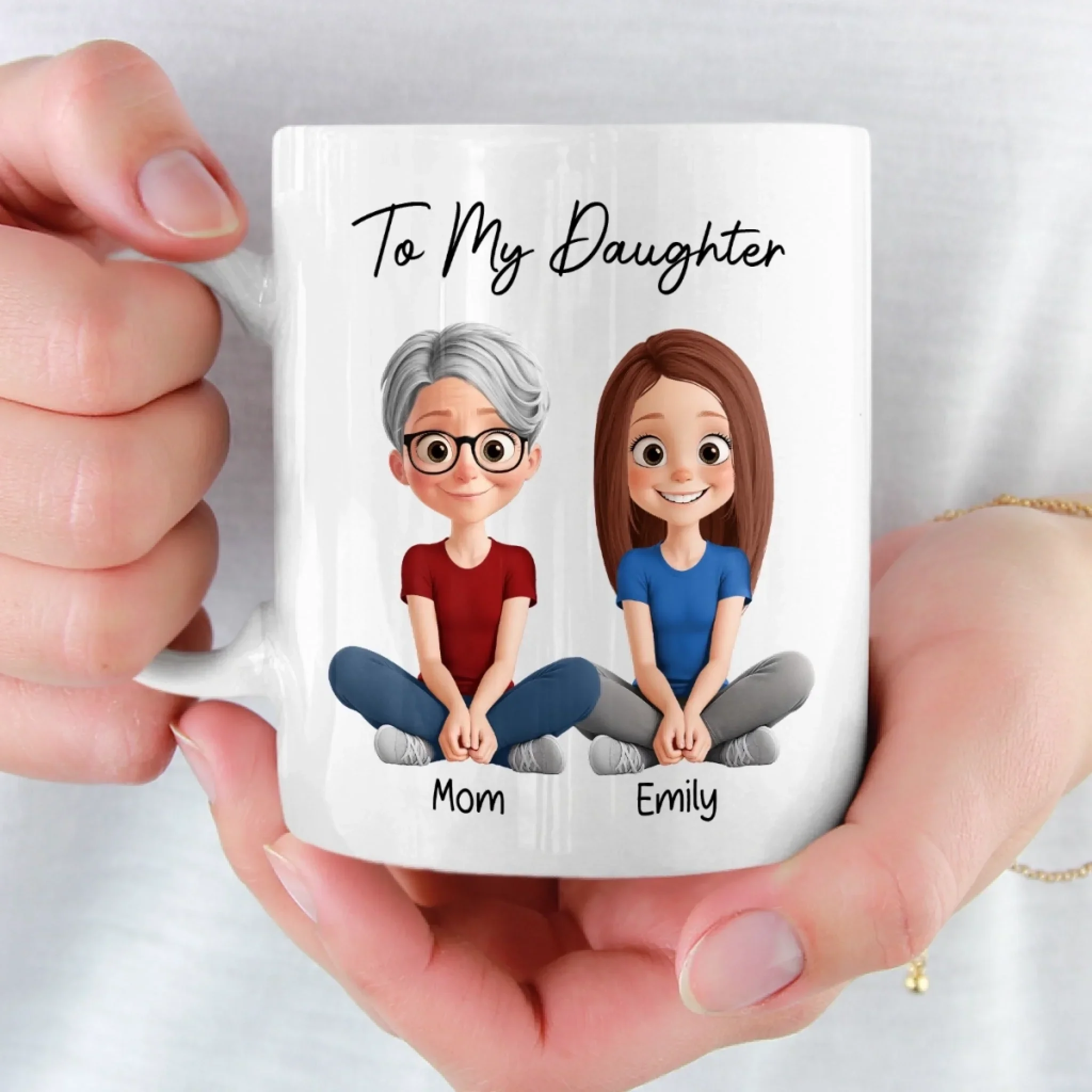 Custom Mug - Personalized Birthday Gifts For Mom, Dad, Son, Daughter - You Warm My World - Image 5