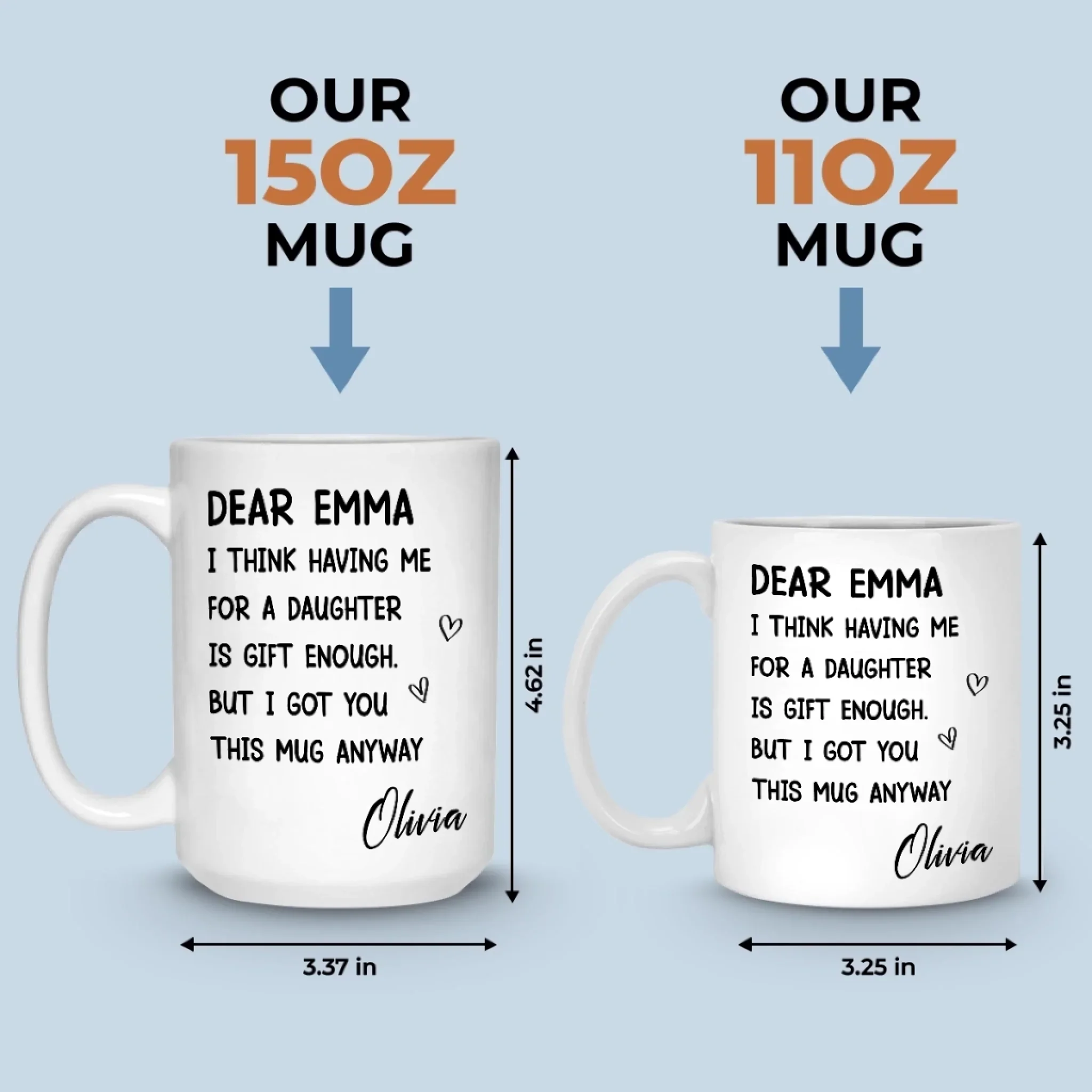 Custom Mug - Personalized Birthday Gifts For Mom, Dad - You Make My World Better - Image 6