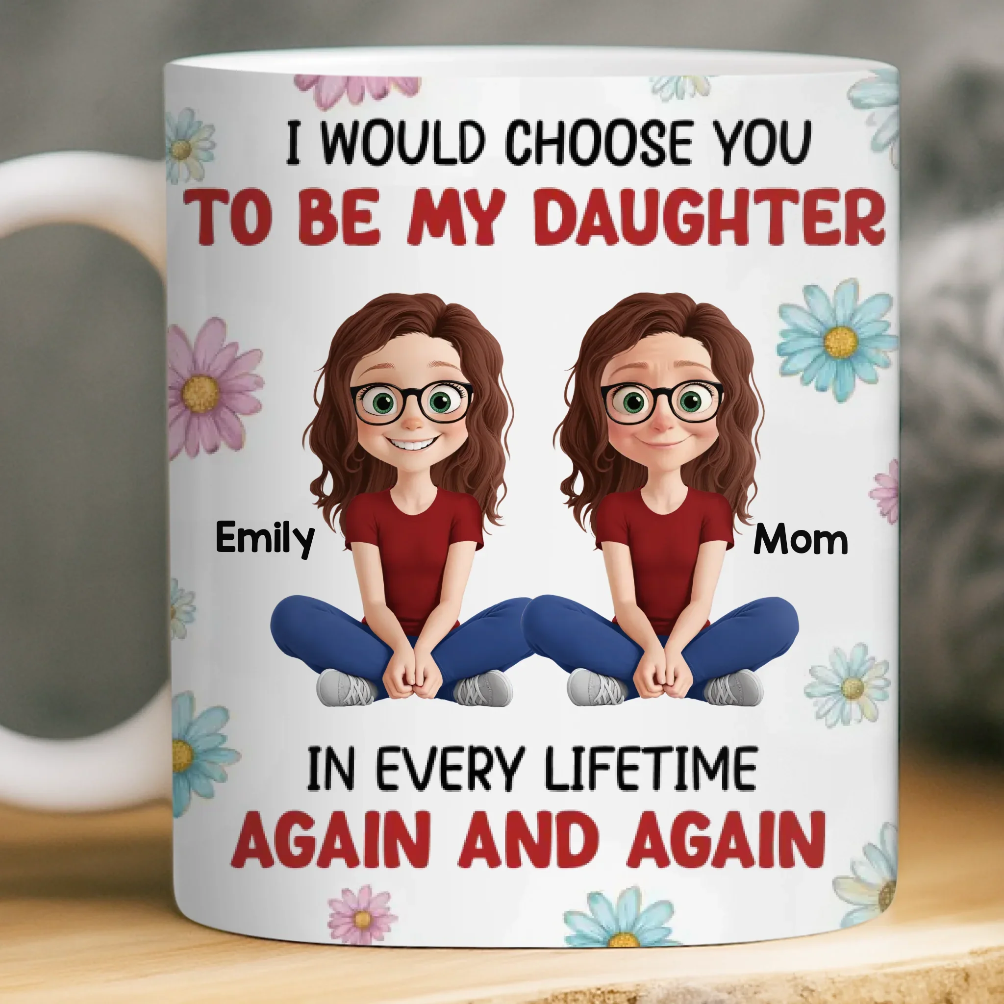 Custom Mug - Personalized Birthday Gifts For Mom, Daughter - A Circle Of Endless Love - Image 2