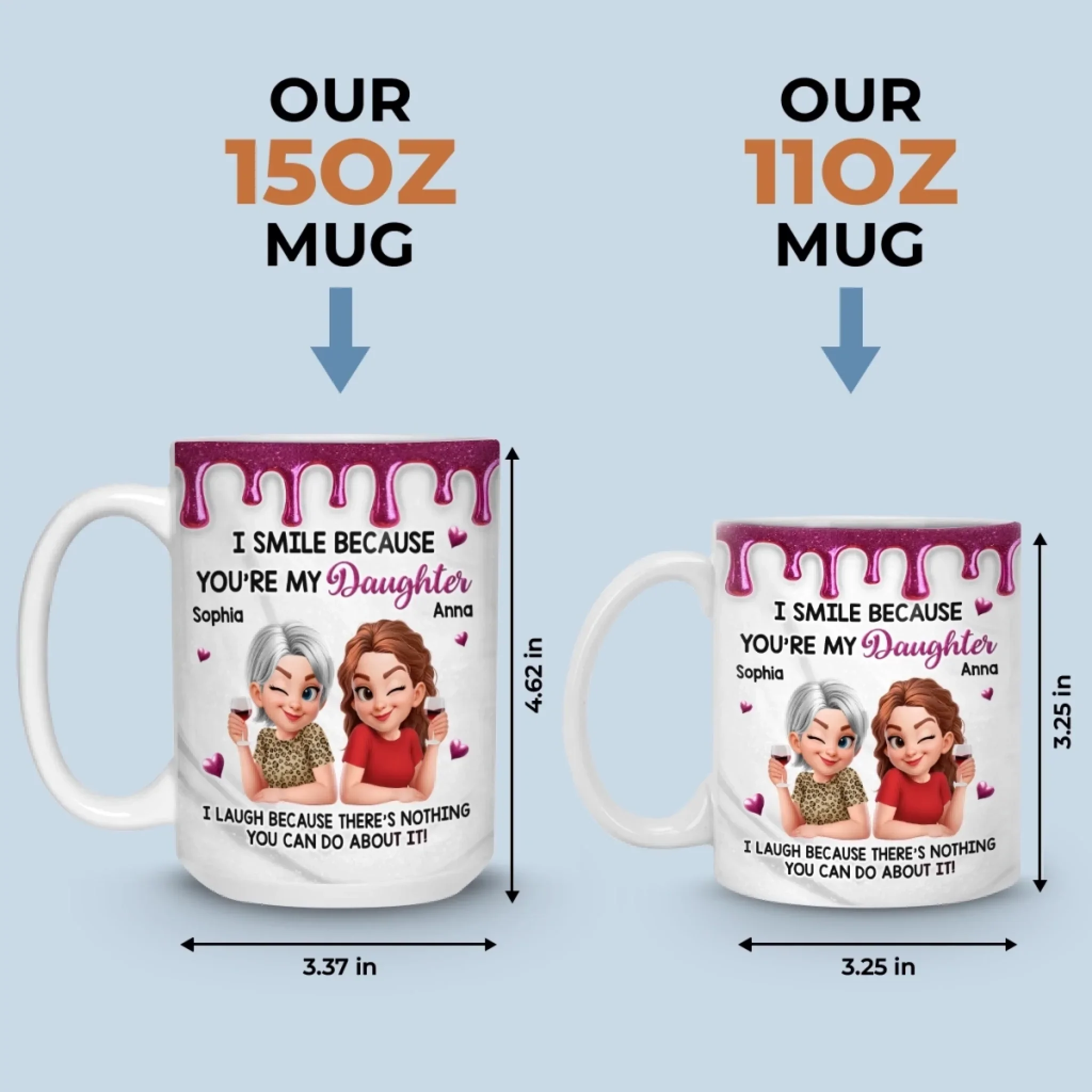 Custom Mug - Personalized Birthday Gifts For Mom, Daughter - You Are My Sunshine - Image 6