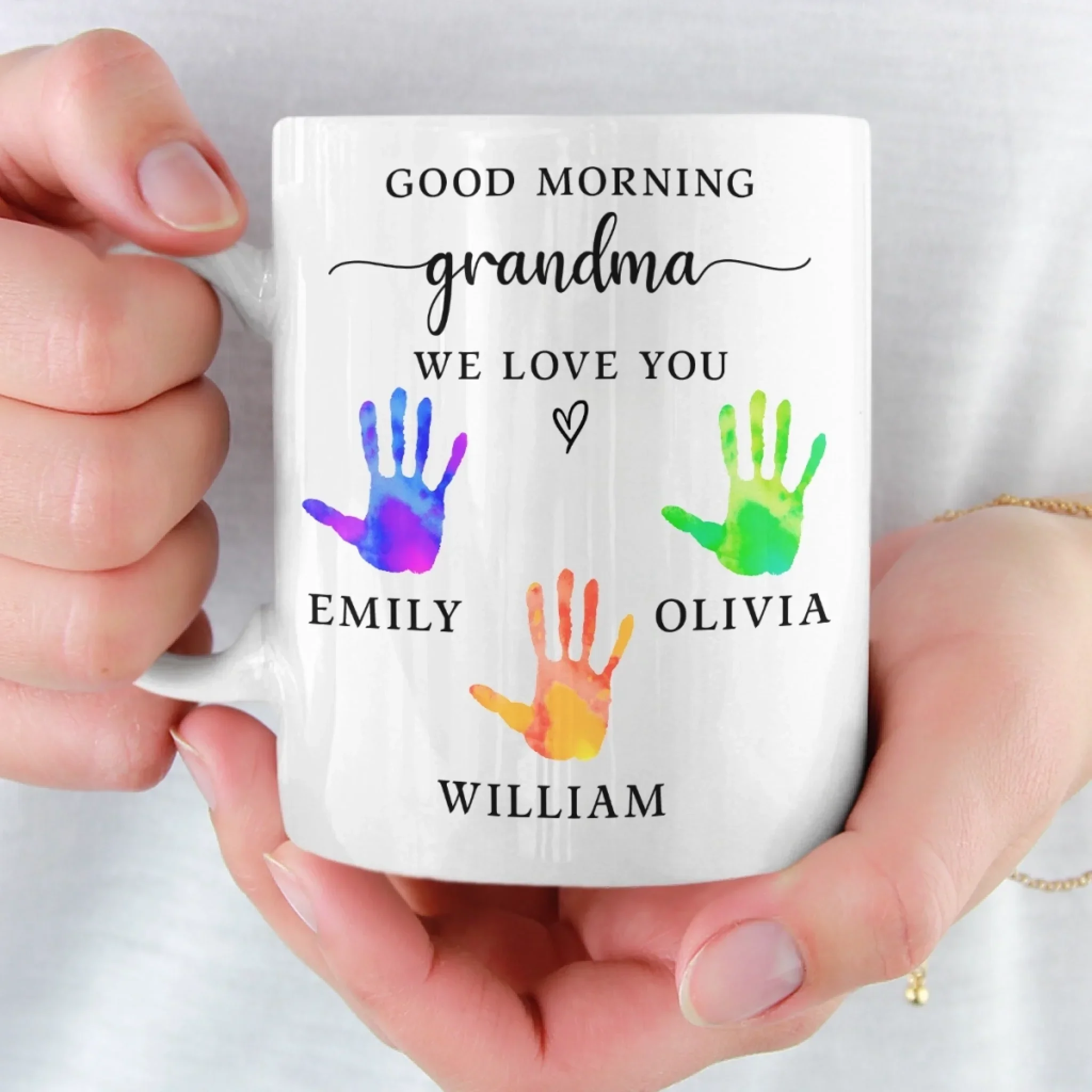 Custom Mug - Personalized Birthday Gifts For Mom, Grandma - Forever Grateful For You - Image 5