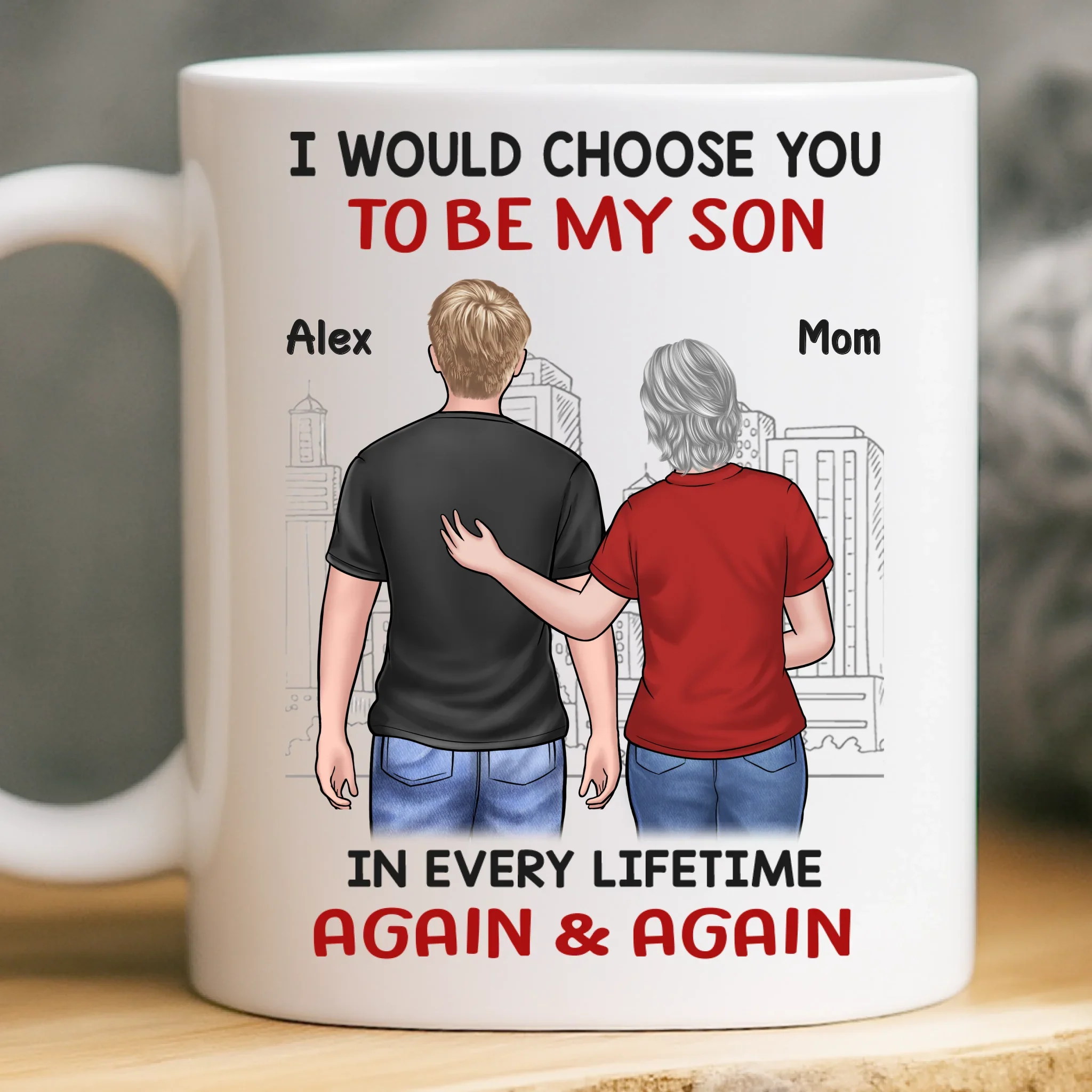 Custom Mug - Personalized Birthday Gifts For Mom, Son - You’ll Always Be My Boy - Image 2
