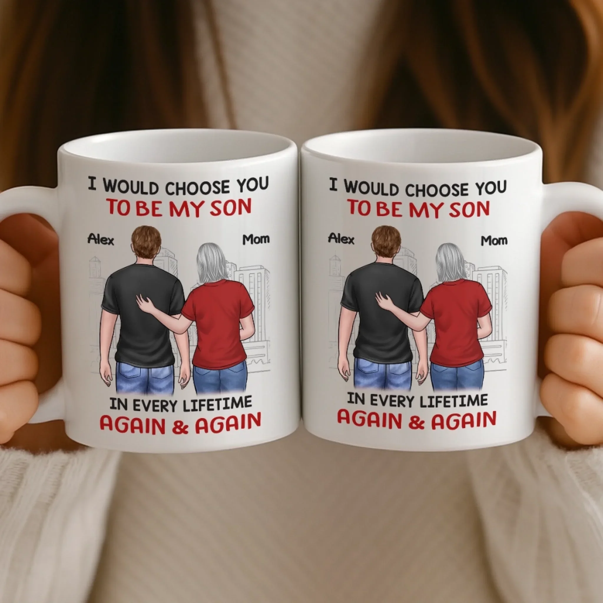 Custom Mug - Personalized Birthday Gifts For Mom, Son - You’ll Always Be My Boy - Image 4