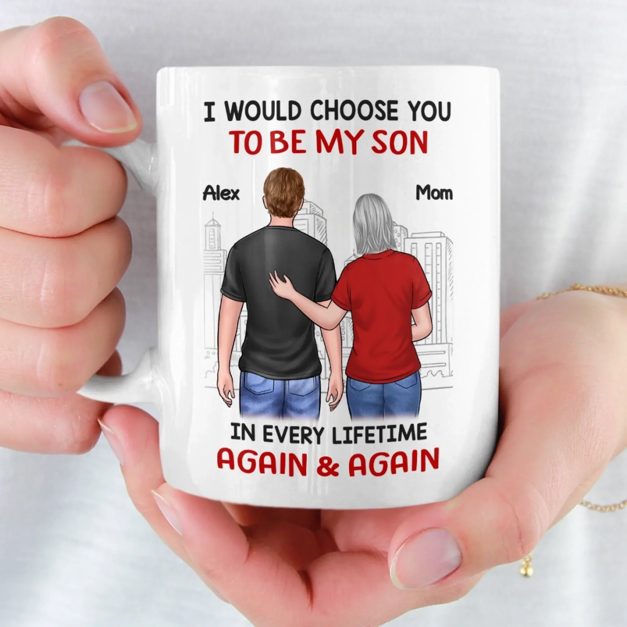 Custom Mug - Personalized Birthday Gifts For Mom, Son - You’ll Always Be My Boy - Image 5
