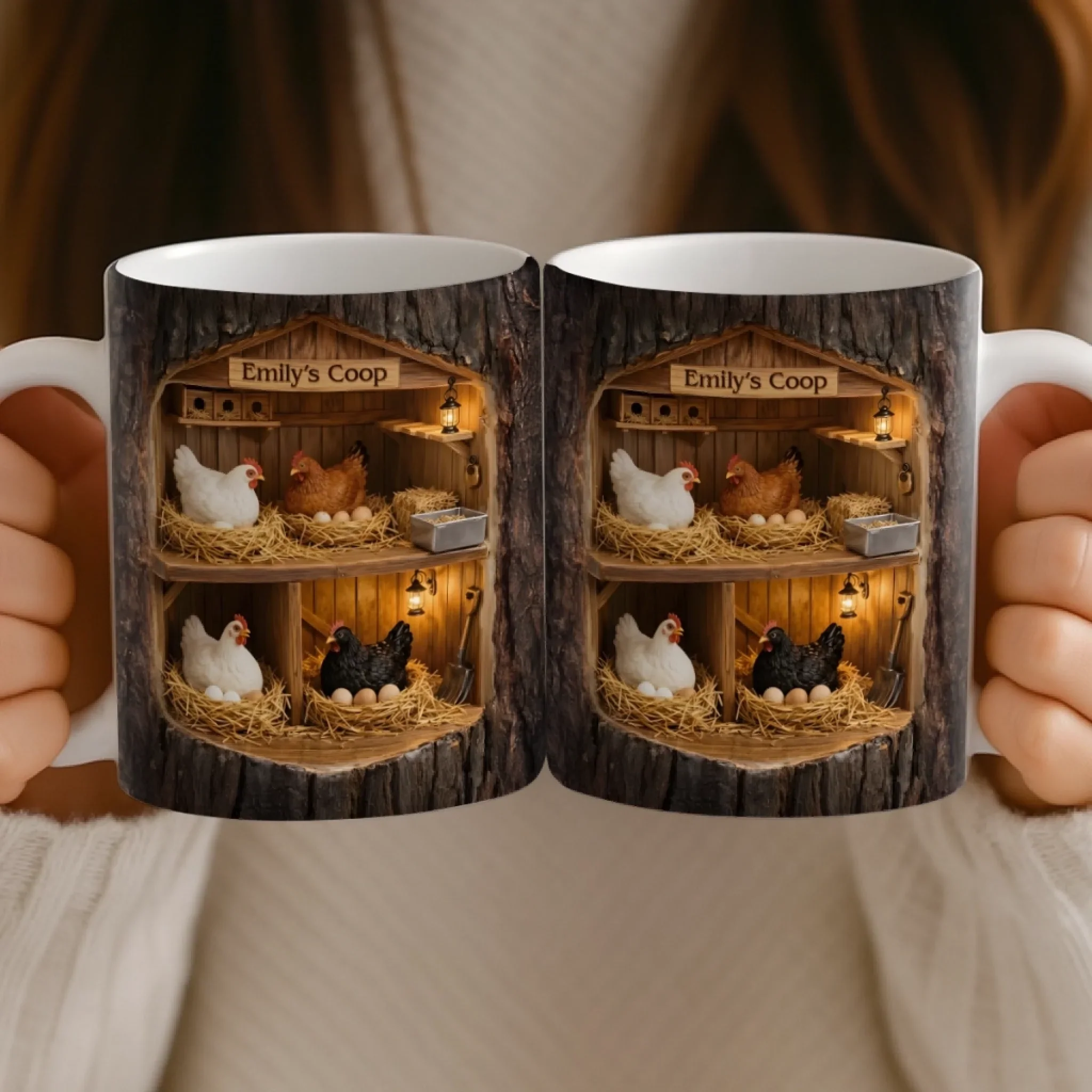 Custom Mug - Personalized Birthday Gifts For Women, Men - A Little Coop A Lot Of Love - Image 5