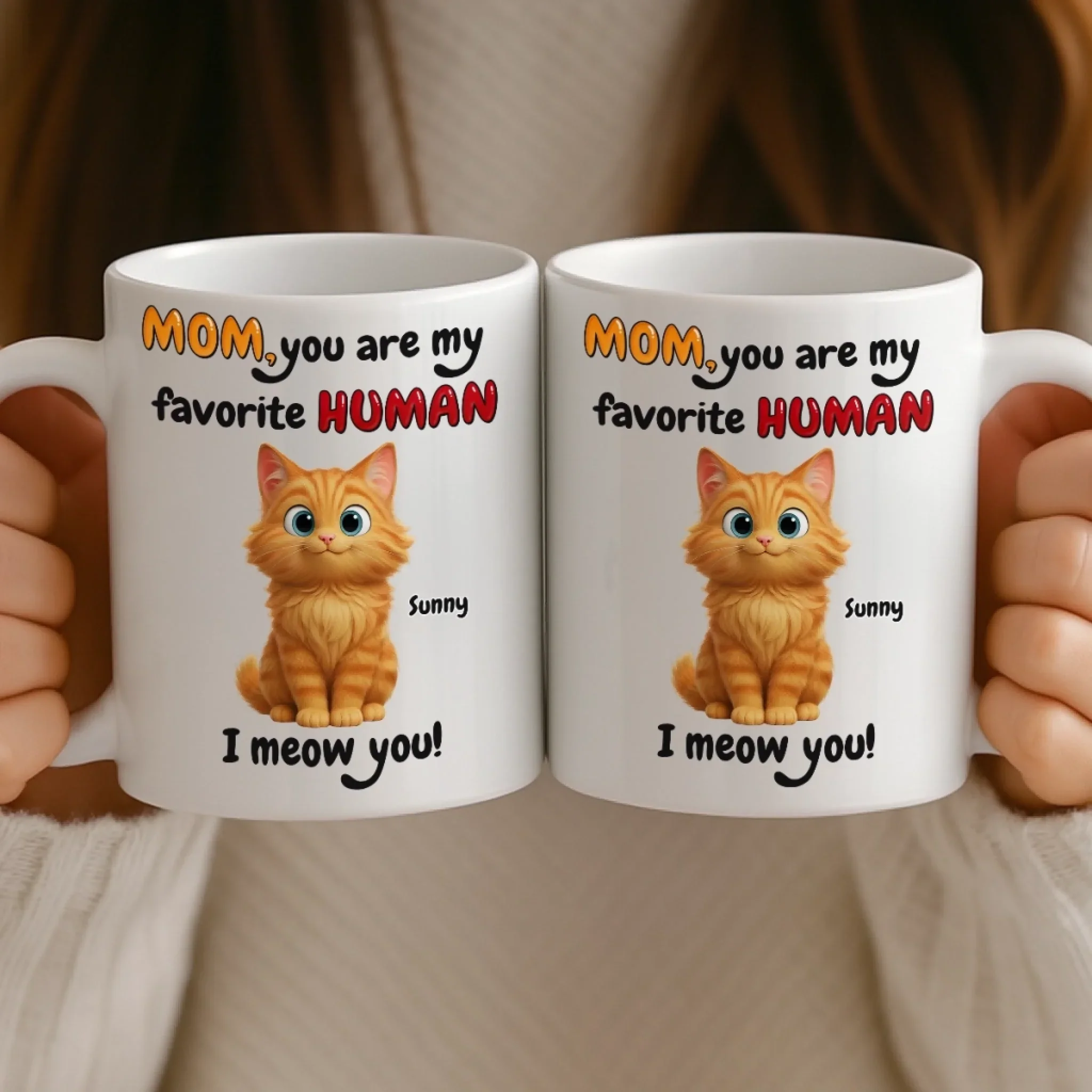 Custom Mug - Personalized Christmas Birthday Gifts For Cat Lovers, Cat Mom And Dad - Meow Mode On - Image 3