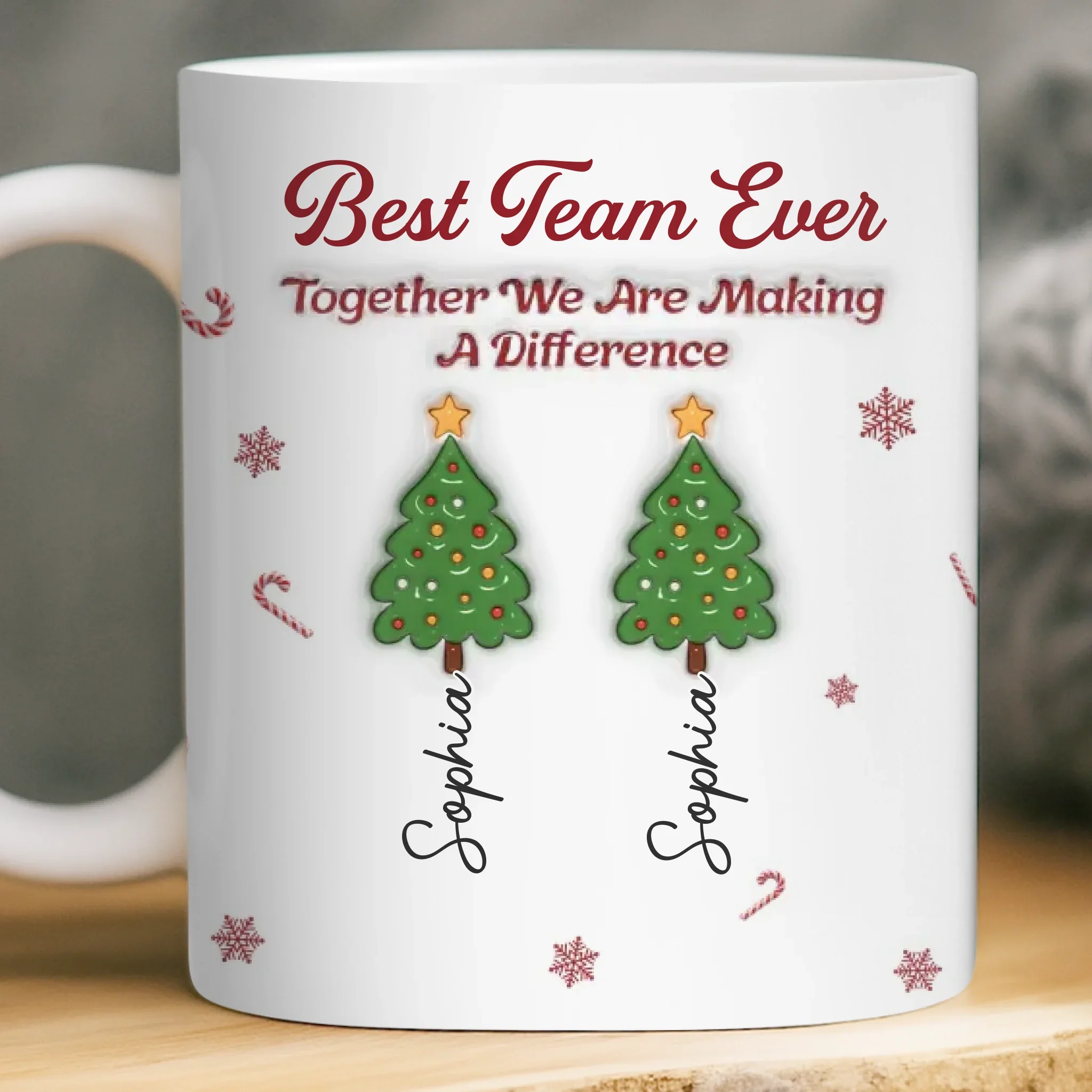 Custom Mug - Personalized Christmas Birthday Gifts For Coworker, Work Bestie - Better Together At Work - Image 2