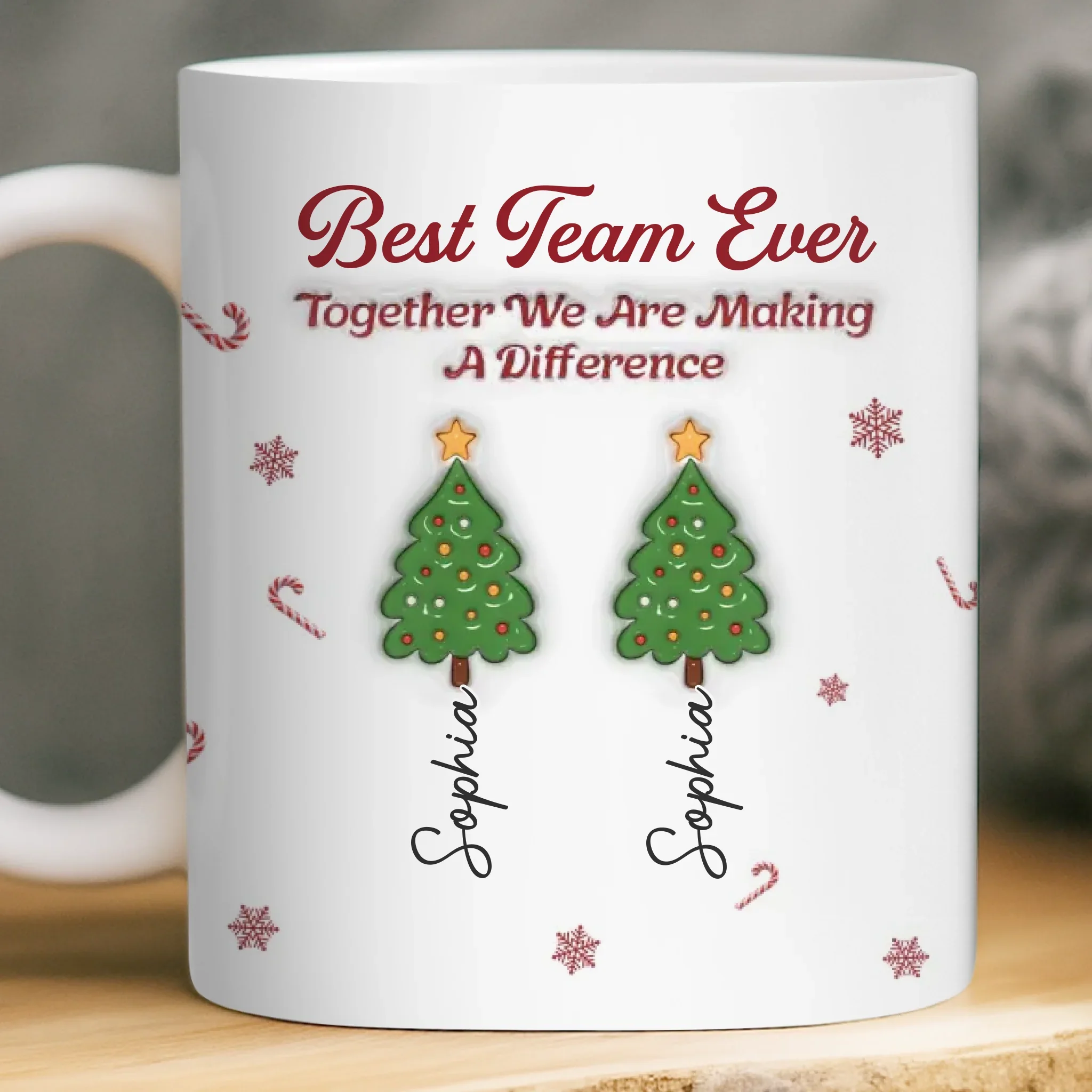 Custom Mug - Personalized Christmas Birthday Gifts For Coworker, Work Bestie - Better Together At Work - Image 3