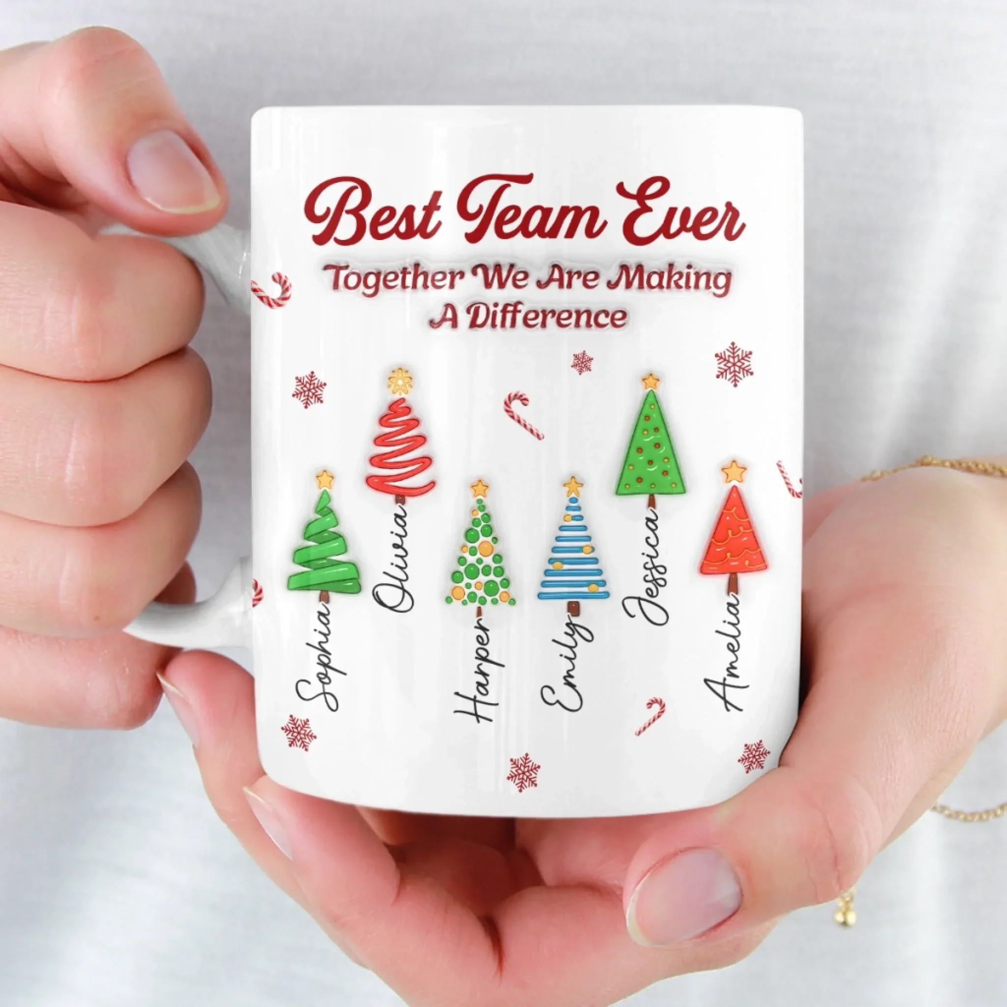 Custom Mug - Personalized Christmas Birthday Gifts For Coworker, Work Bestie - Better Together At Work - Image 6