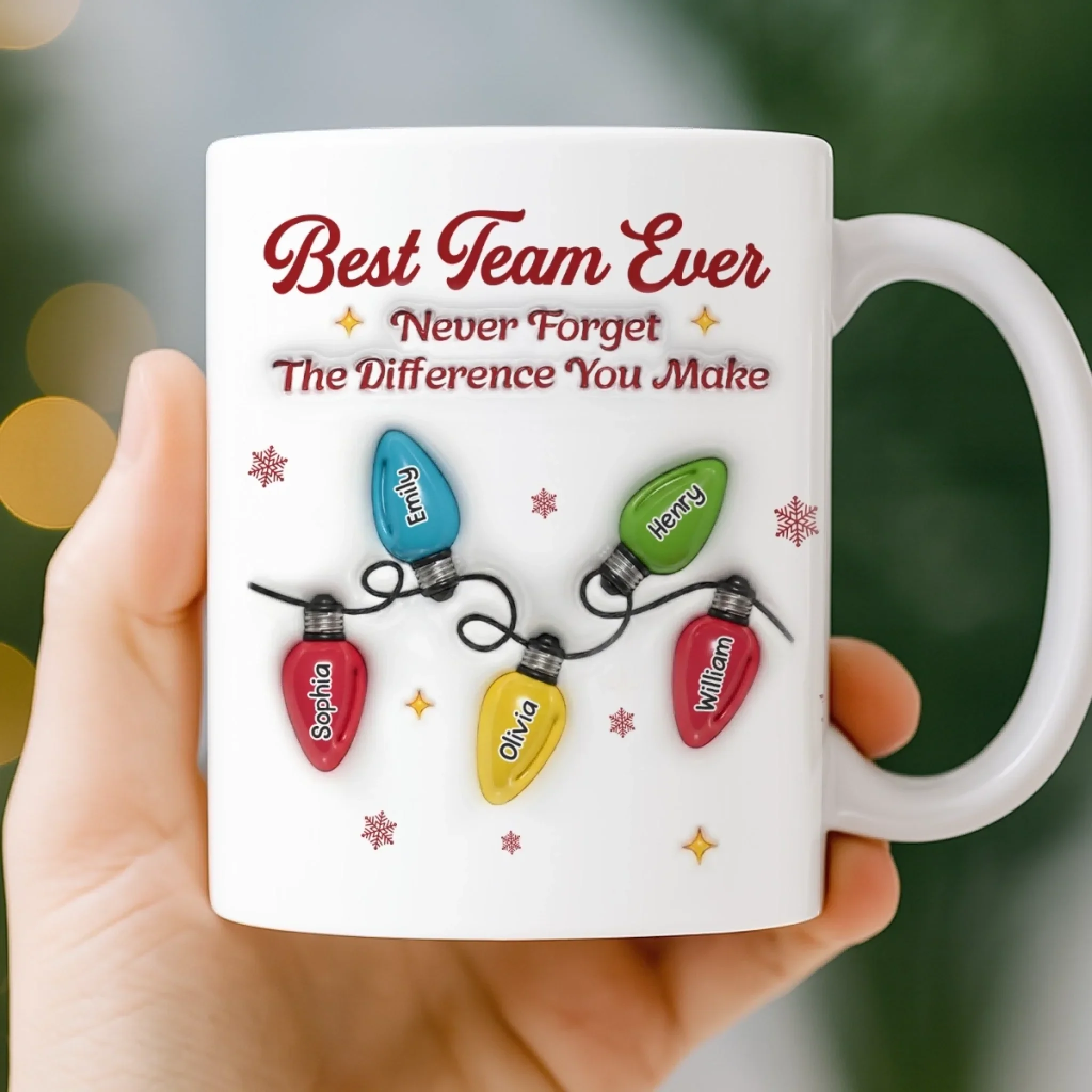 Custom Mug - Personalized Christmas Birthday Gifts For Coworker, Work Bestie - Making Spirits Bright At Work - Image 4