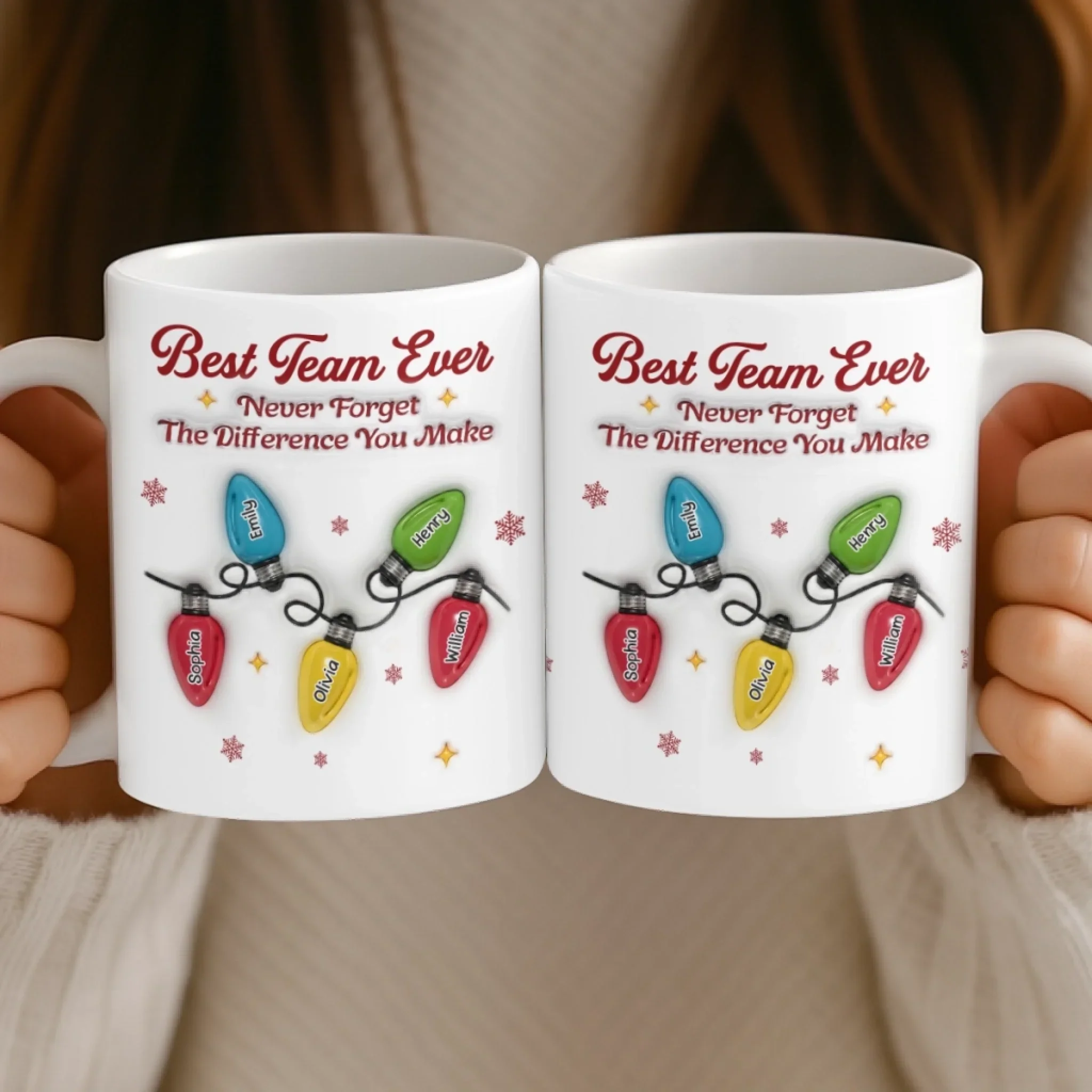 Custom Mug - Personalized Christmas Birthday Gifts For Coworker, Work Bestie - Making Spirits Bright At Work - Image 5