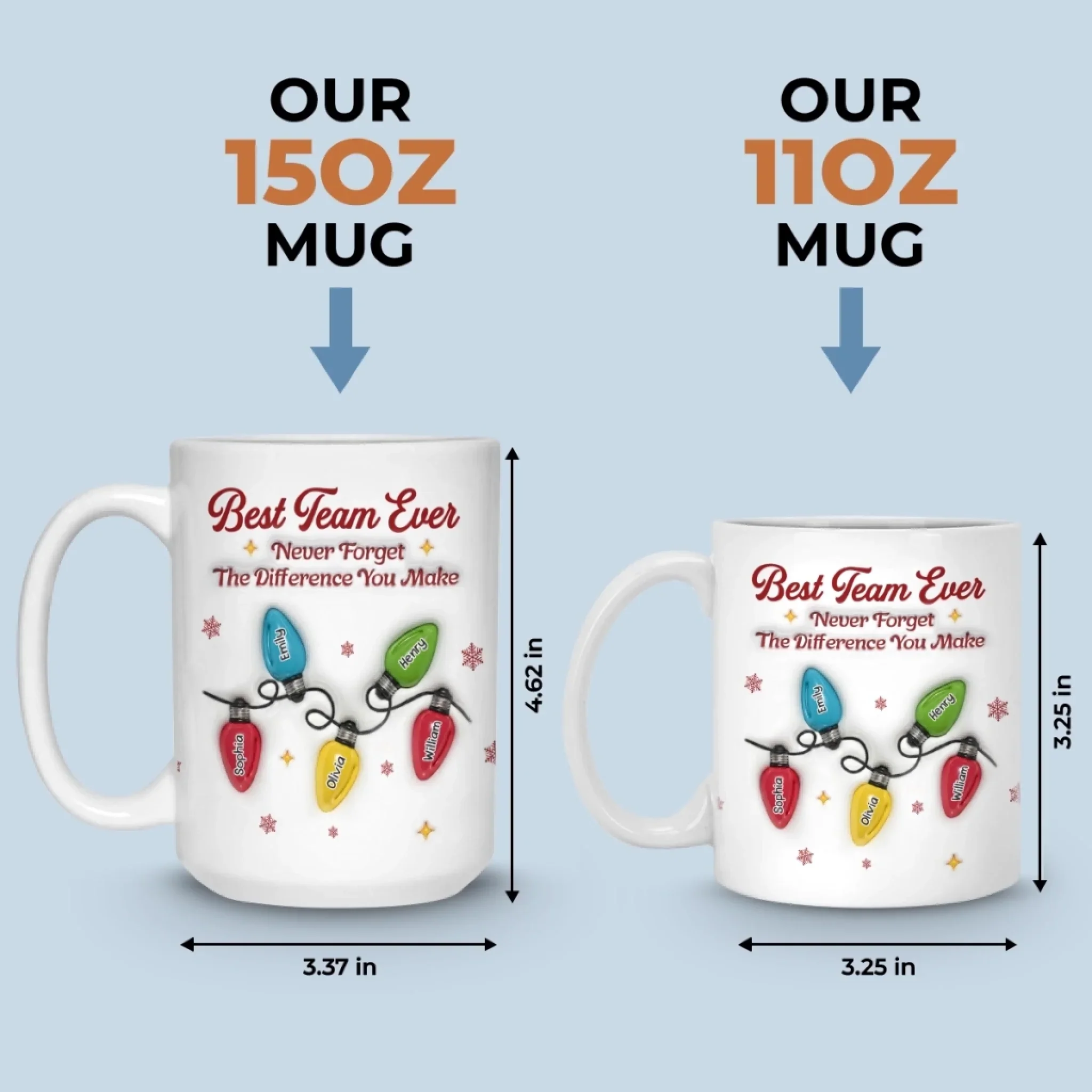 Custom Mug - Personalized Christmas Birthday Gifts For Coworker, Work Bestie - Making Spirits Bright At Work - Image 7