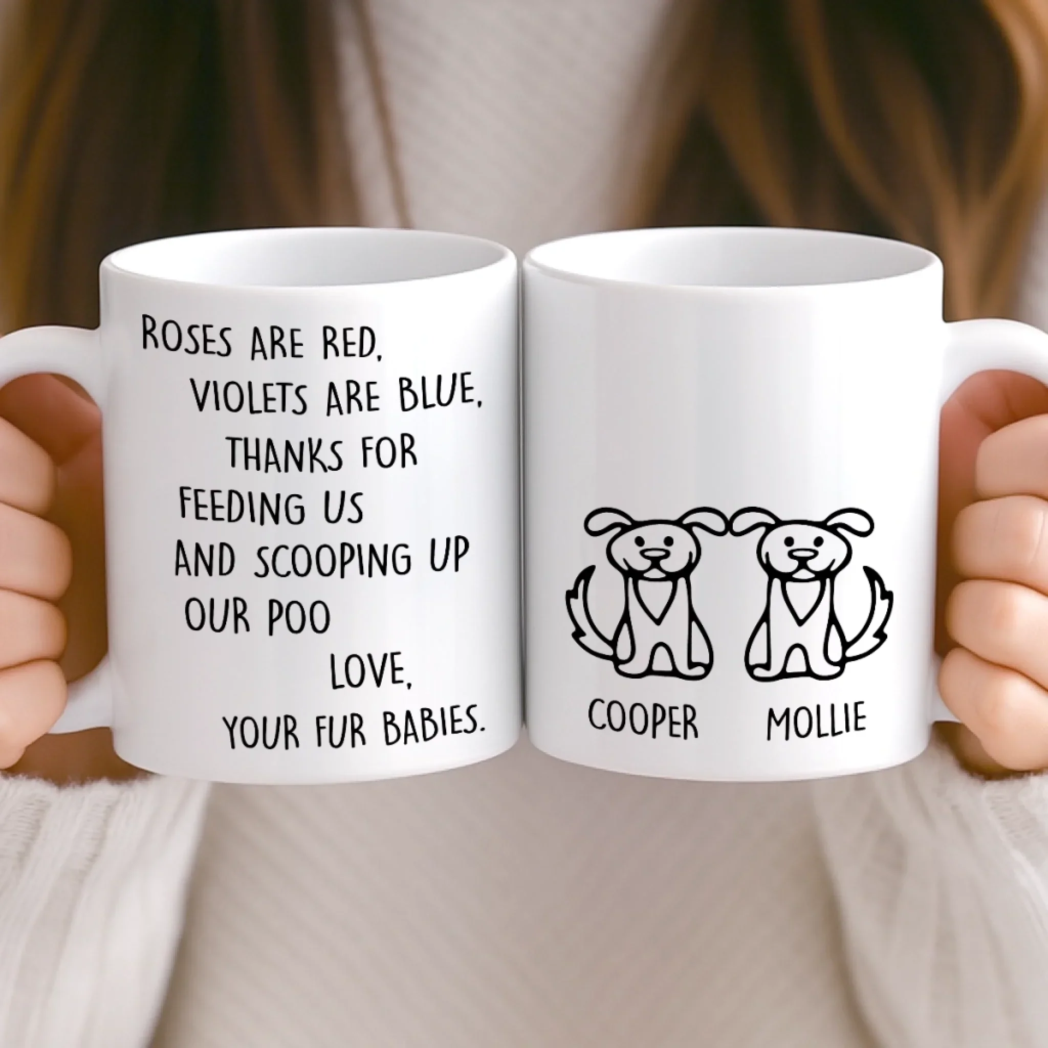 Custom Mug - Personalized Christmas Birthday Gifts For Dog Lovers, Dog Dad And Mom - Pet Hair, Don’t Care - Image 4