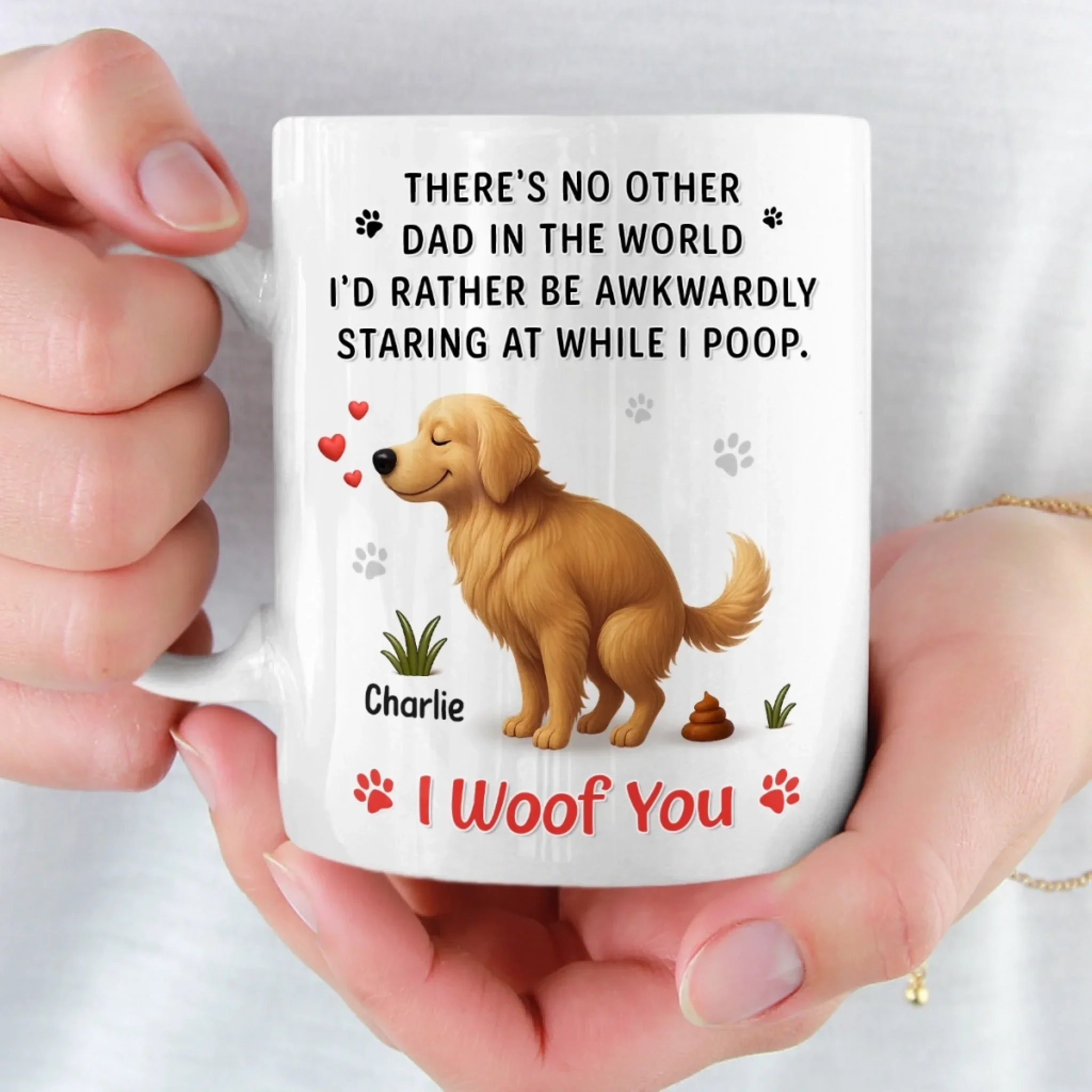 Custom Mug - Personalized Christmas Birthday Gifts For Dog Lovers, Dog Dad And Mom - Poop Buddy For Life - Image 5