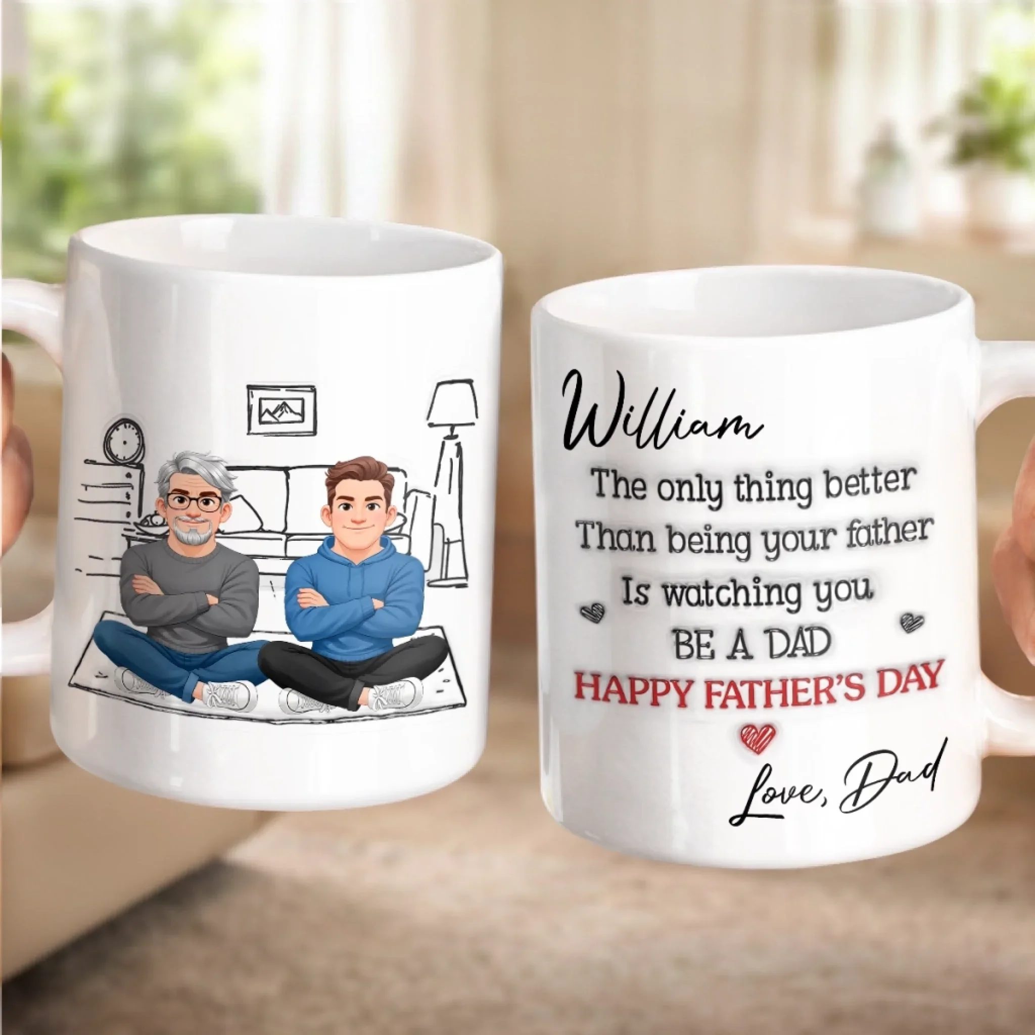 Custom Mug - Personalized Father's Day Birthday Gifts For Son - My Son My Legacy - Image 4