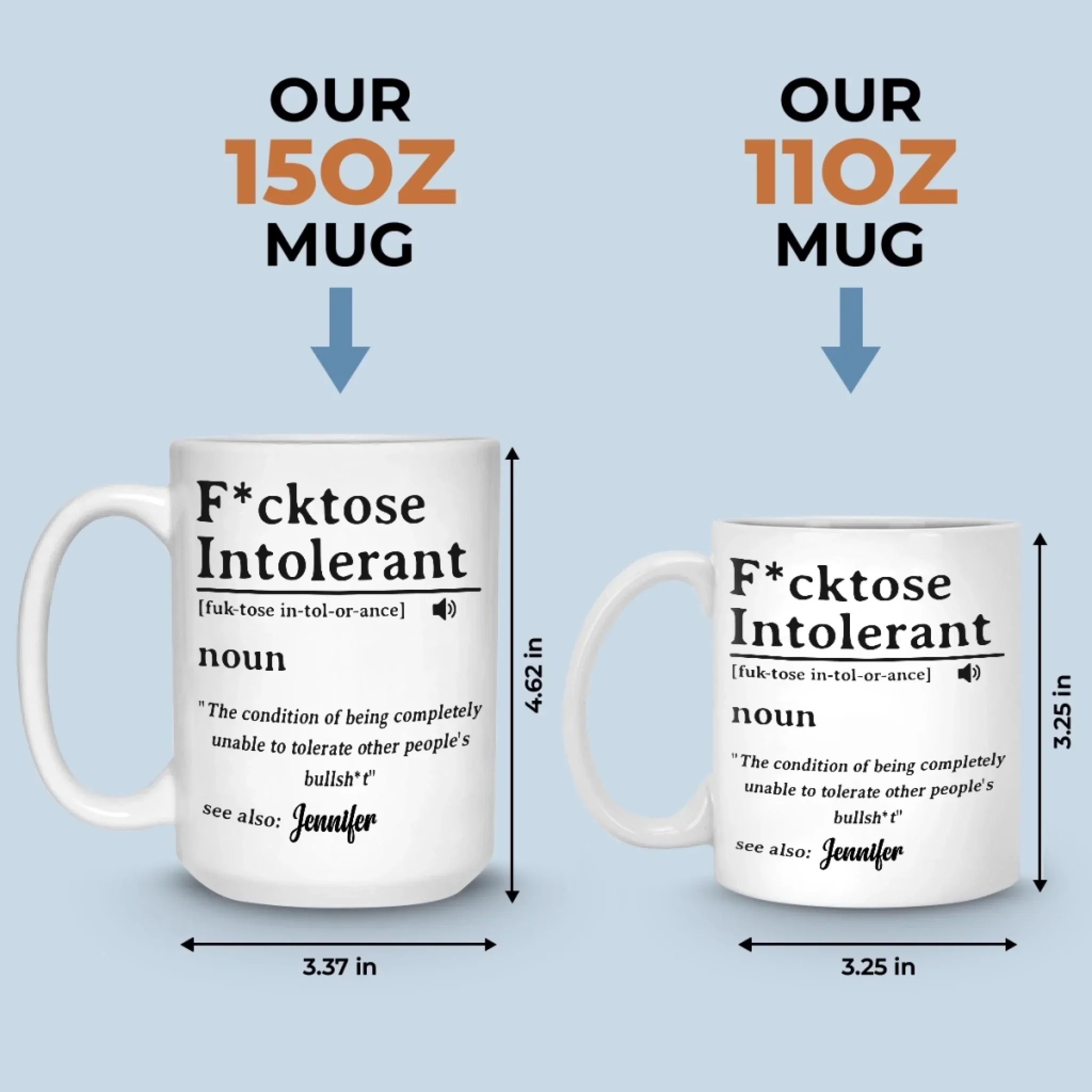 Custom Mug - Personalized Funny Gifts For Best Friends, Family, Coworker, Work Bestie - Real Vibes Only - Image 5