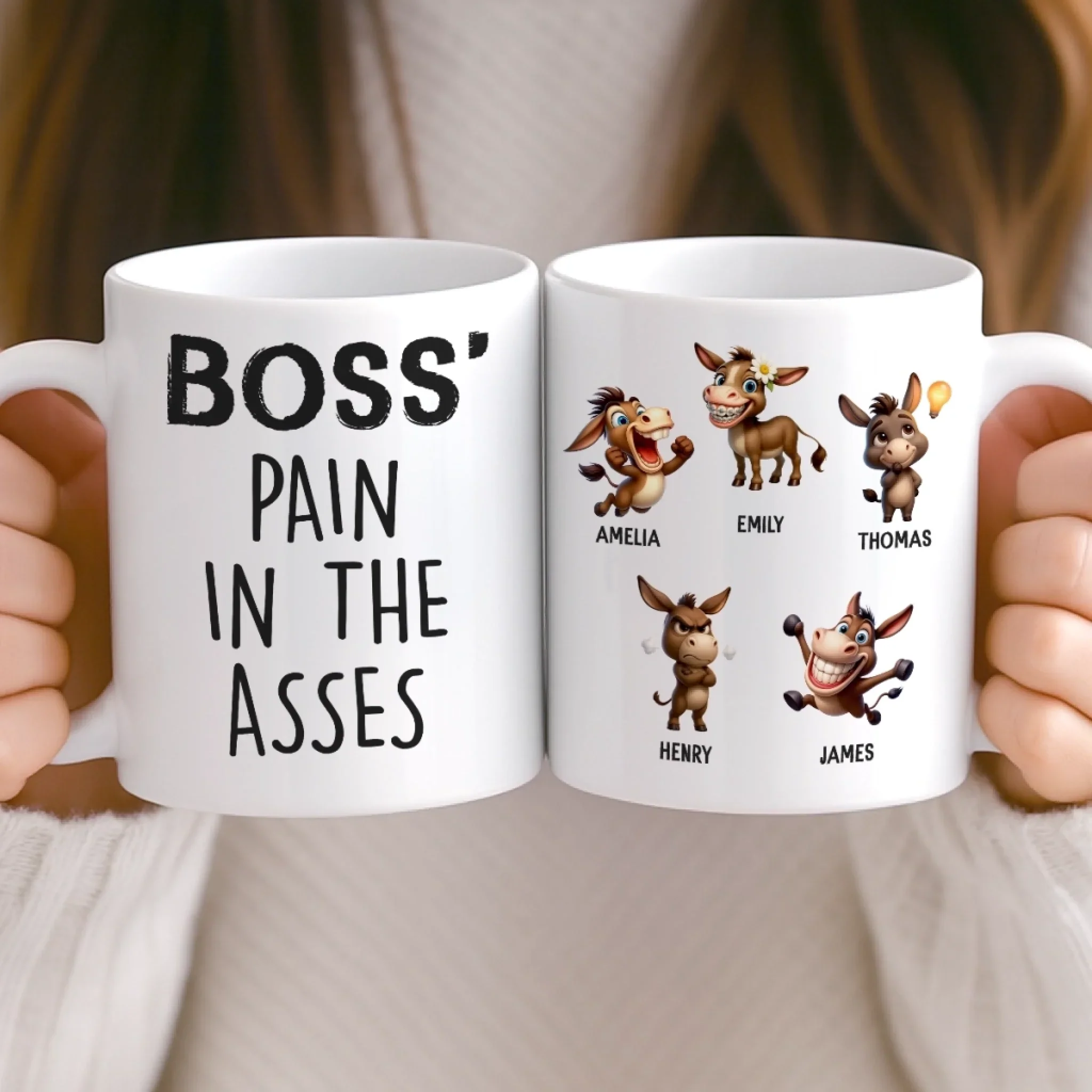 Custom Mug - Personalized Funny Gifts For Coworker, Work Bestie - Low Battery Human - Image 4