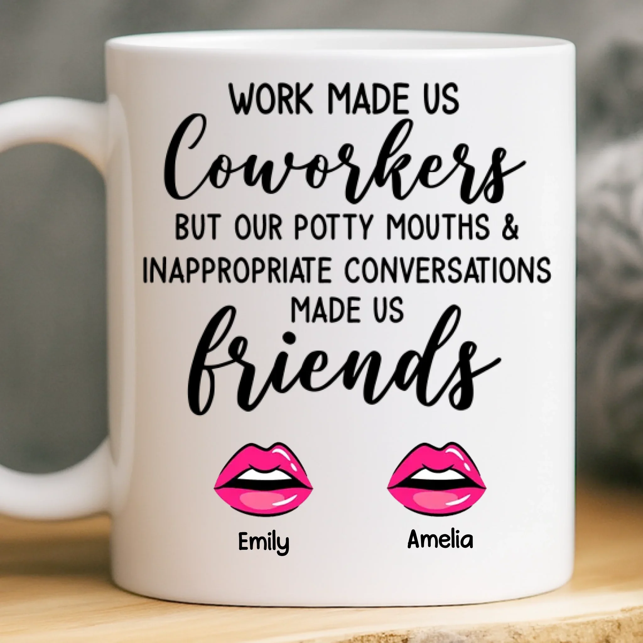 Custom Mug - Personalized Funny Gifts For Coworker, Work Bestie - Teamwork Makes Days Better - Image 2