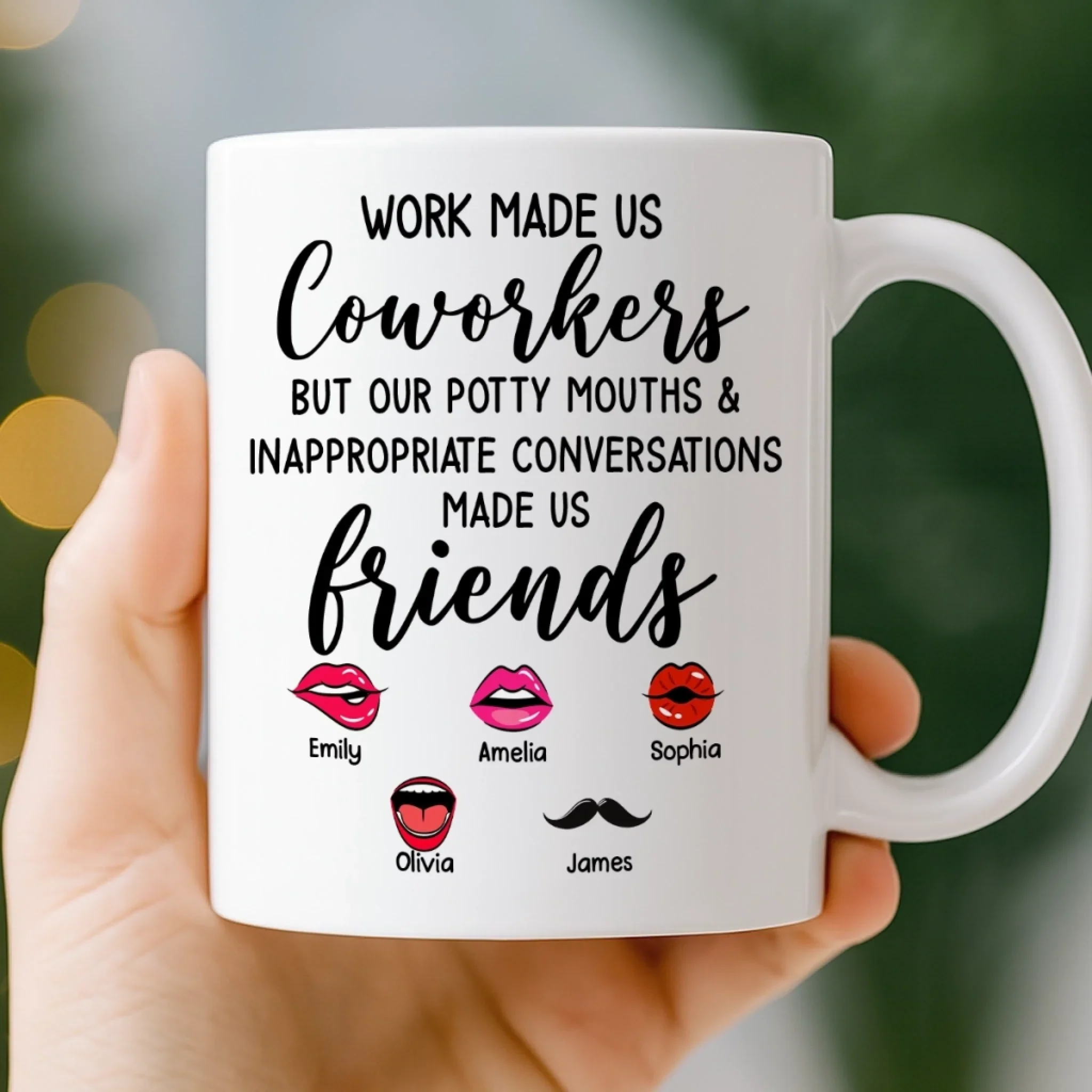 Custom Mug - Personalized Funny Gifts For Coworker, Work Bestie - Teamwork Makes Days Better - Image 3