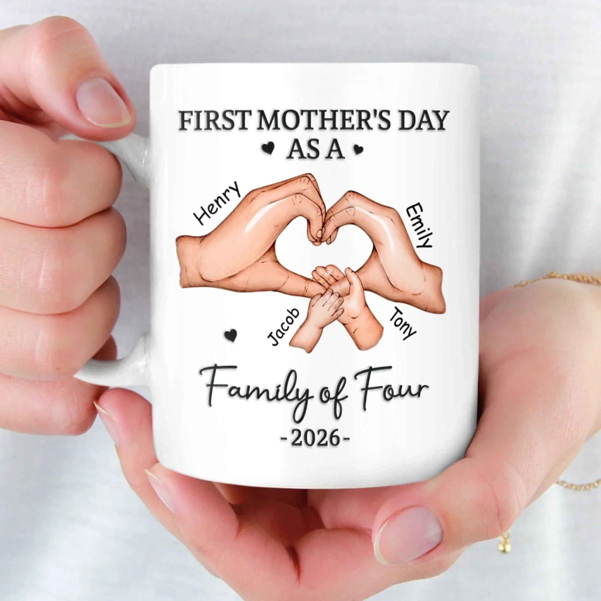 Custom Mug - Personalized Mother's Day, Baby Shower, Gender Reveal Gifts For New Moms, Wife, Daughter - Love At First Kick - Image 5