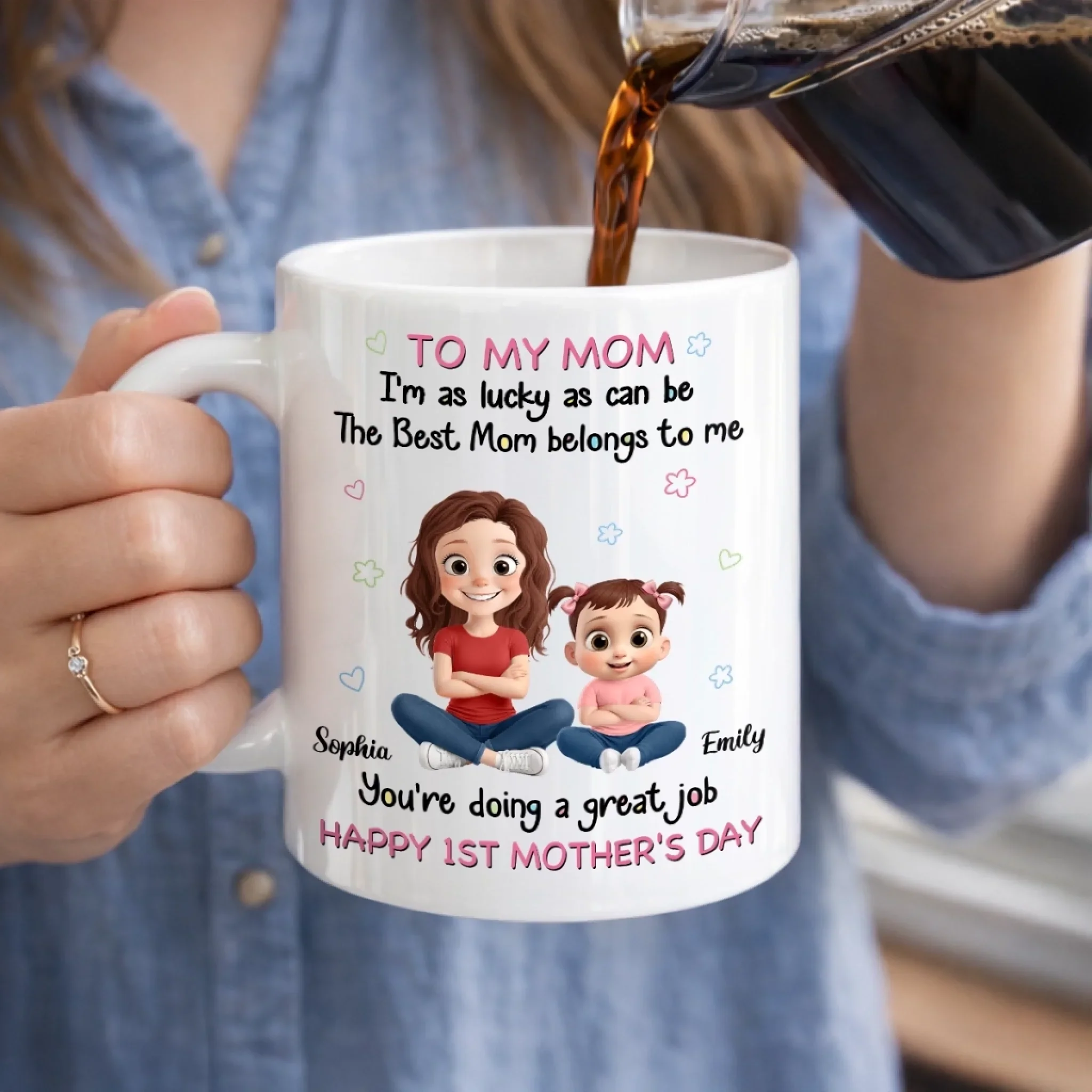 Custom Mug - Personalized Mother's Day, Baby Shower, Gender Reveal Gifts For New Moms, Wife, Daughter - She’s Already The Best Mom - Image 3