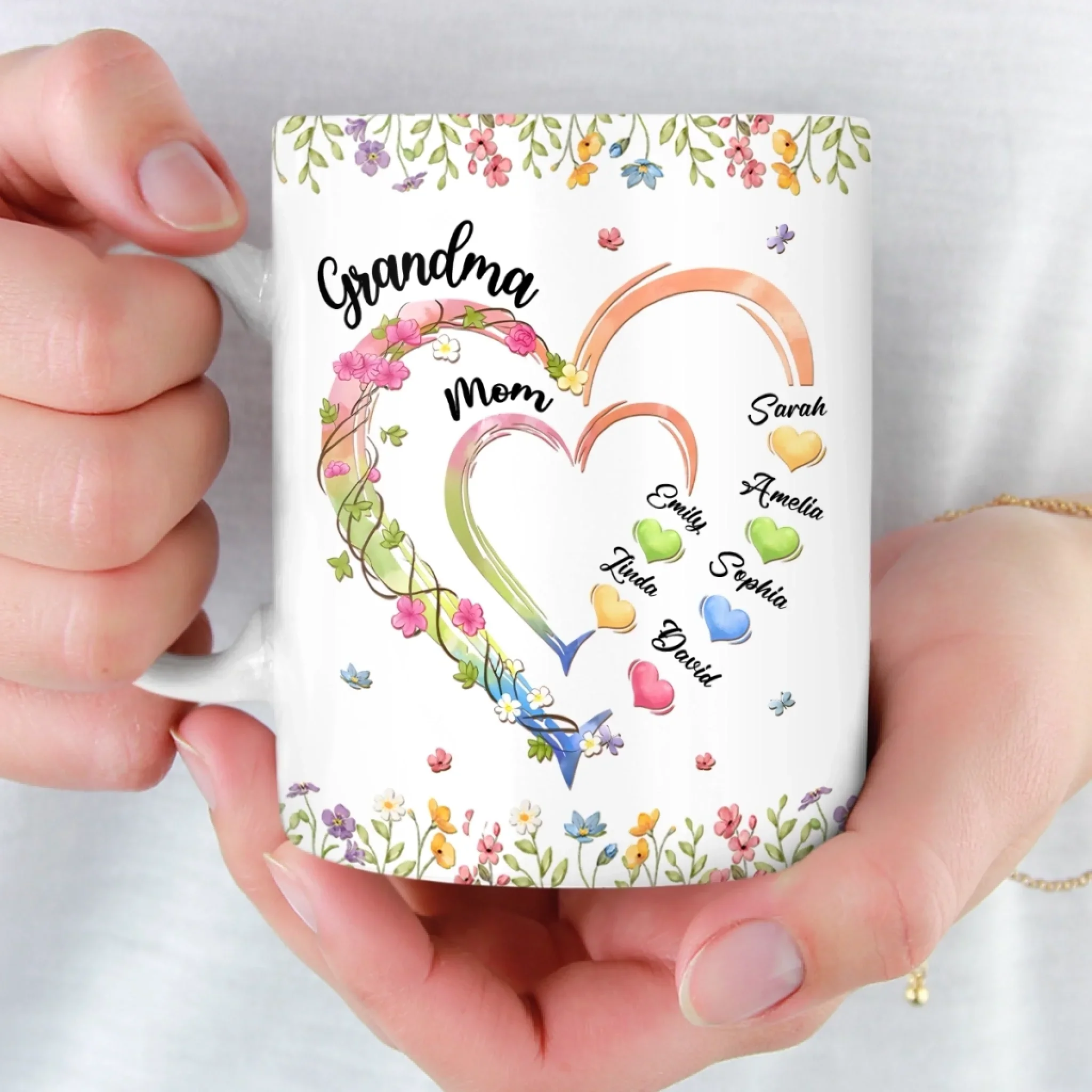 Custom Mug - Personalized Mother's Day Birthday Gifts For Mom, Grandma - Every Name Here
Is A Piece Of Love - Image 5