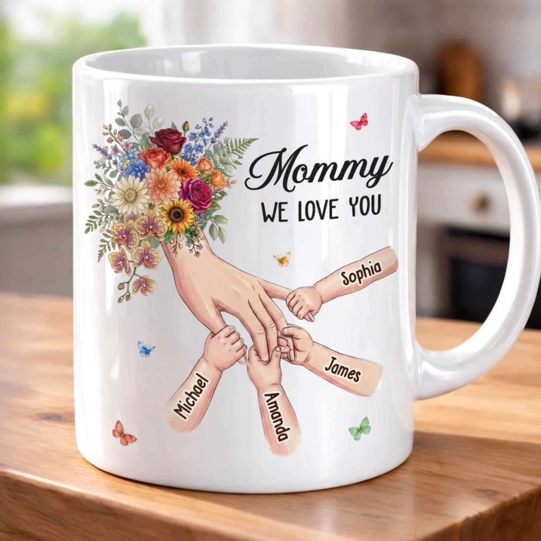 Custom Mug - Personalized Mother's Day Gifts For Mom, Grandma - Every Little Hand Holds Big Love - Image 4