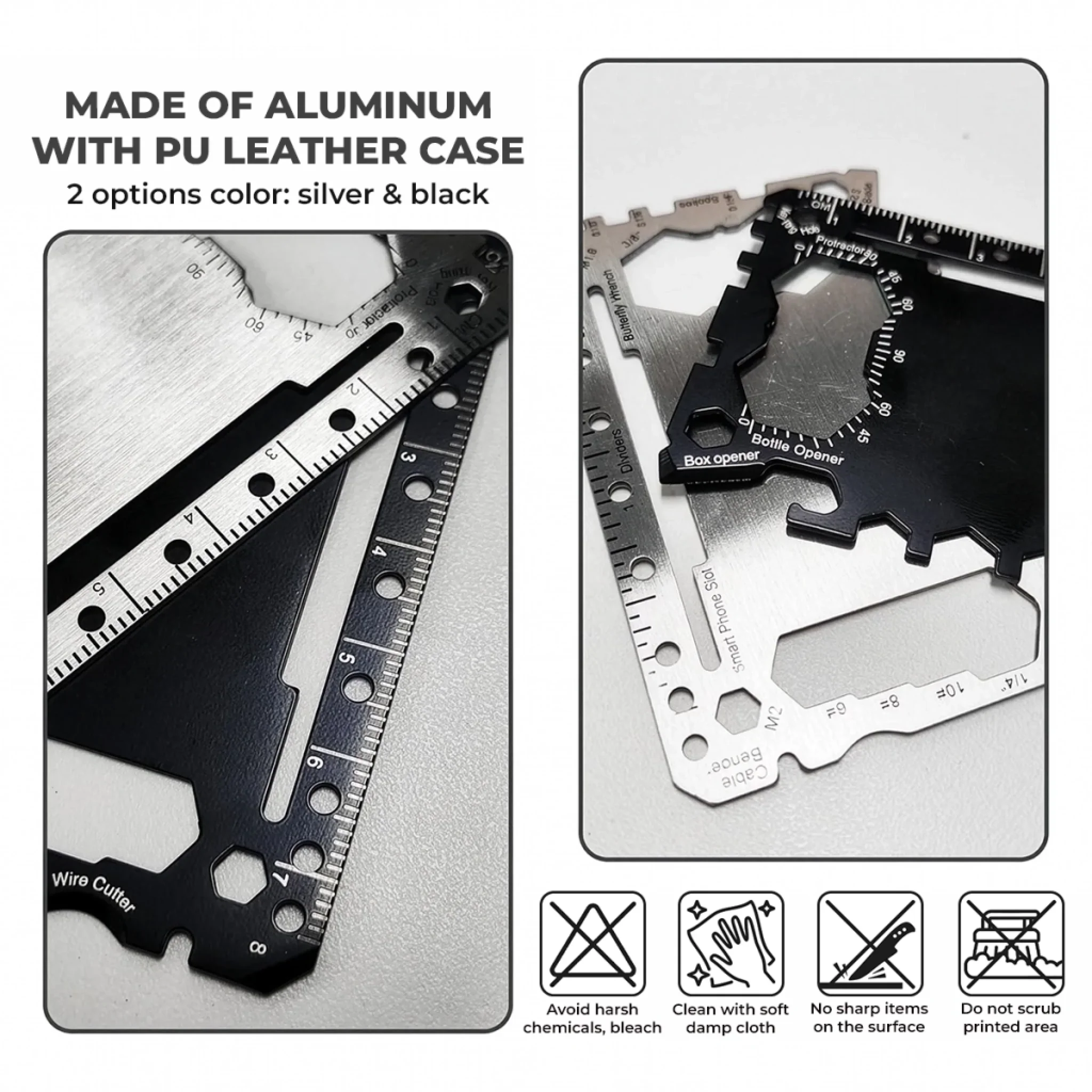 Custom Multi Tool Card With Leather Case - Personalized Father's Day Birthday Gifts For Dad, Grandpa - My Everyday Hero - Image 5