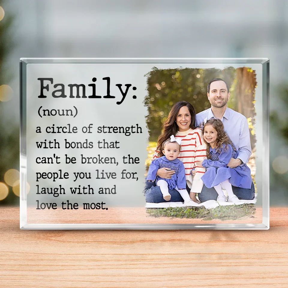 Custom Photo A Circle Of Strength With Bonds That Can't Be Broken  - Family Personalized Custom Rectangle Shaped Acrylic Plaque - Gift For Family Members