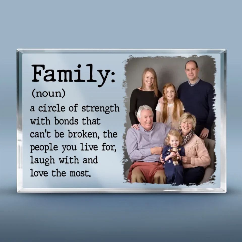 Custom Photo A Circle Of Strength With Bonds That Can't Be Broken  - Family Personalized Custom Rectangle Shaped Acrylic Plaque - Gift For Family Members - Image 2