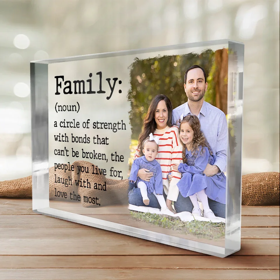 Custom Photo A Circle Of Strength With Bonds That Can't Be Broken  - Family Personalized Custom Rectangle Shaped Acrylic Plaque - Gift For Family Members - Image 3