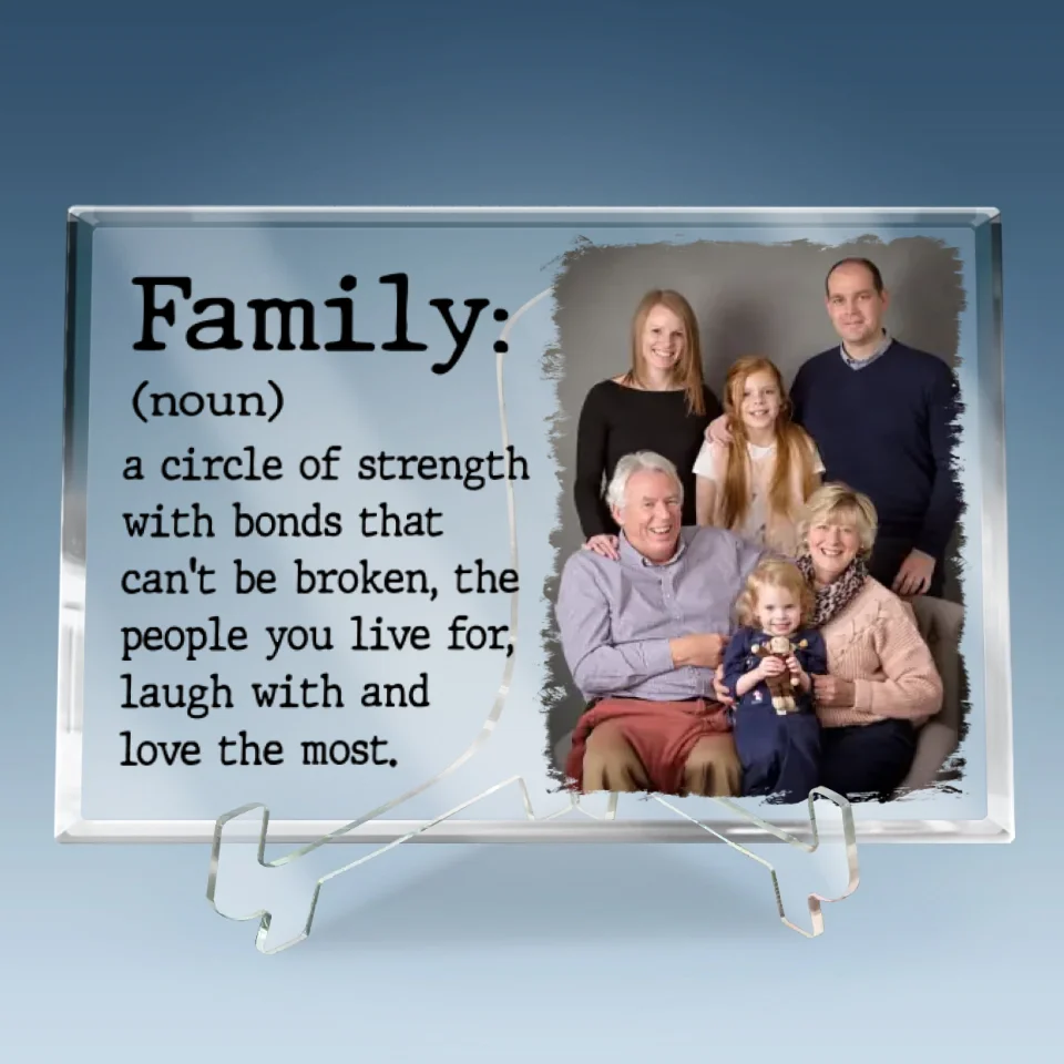 Custom Photo A Circle Of Strength With Bonds That Can't Be Broken  - Family Personalized Custom Rectangle Shaped Acrylic Plaque - Gift For Family Members - Image 5