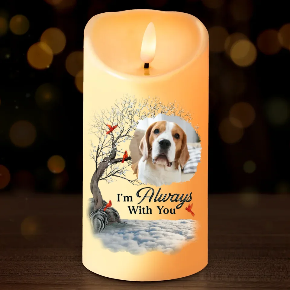 Custom Photo A Companion Is Gone, But The Memory Lives On - Memorial Personalized Custom LED Candle - Christmas Gift, Sympathy Gift For Pet Owners, Pet Lovers - Image 2