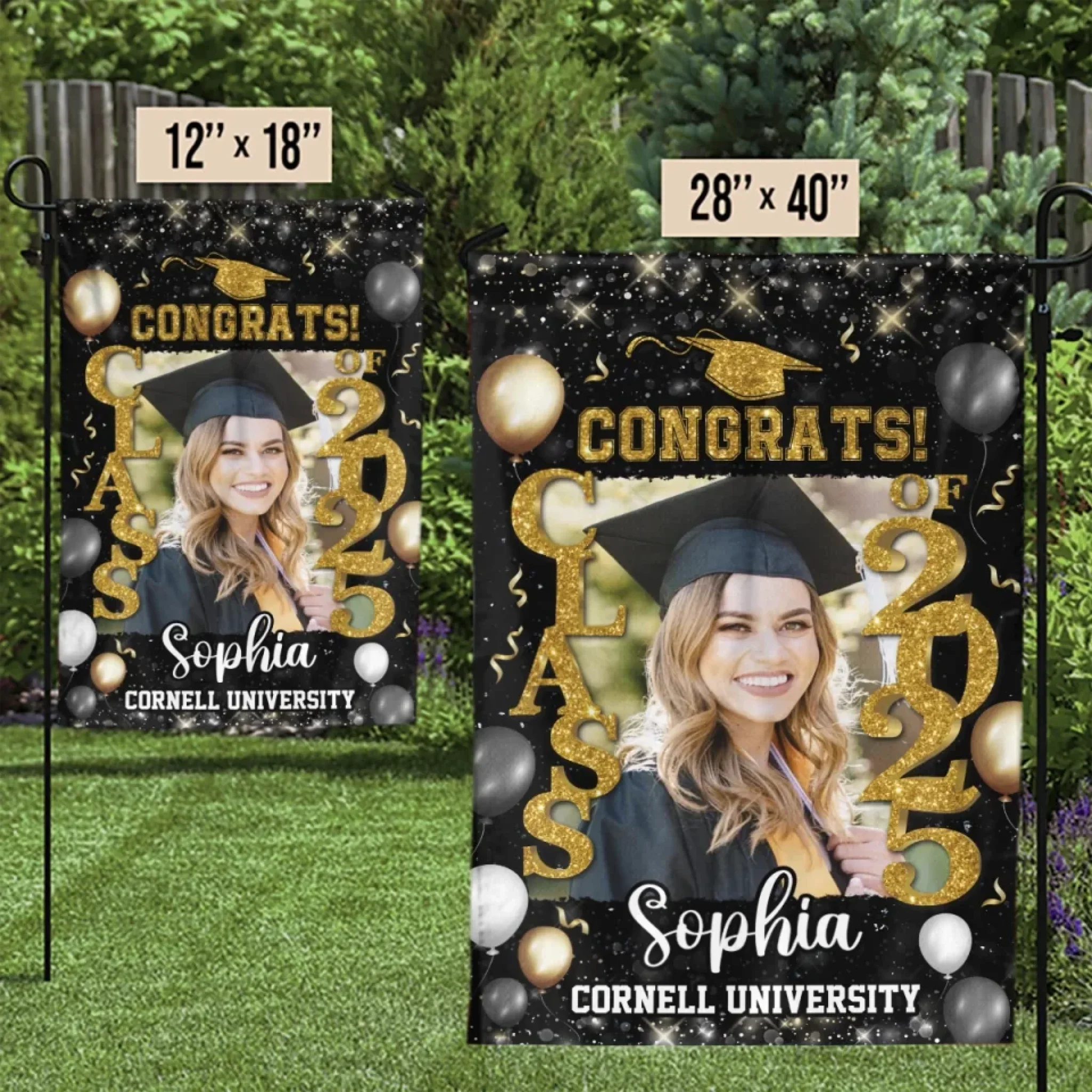 Custom Photo A Journey Worth Every Step - Family Personalized Custom Flag - Graduation Gift For Family Members, Siblings, Brothers, Sisters - Image 3