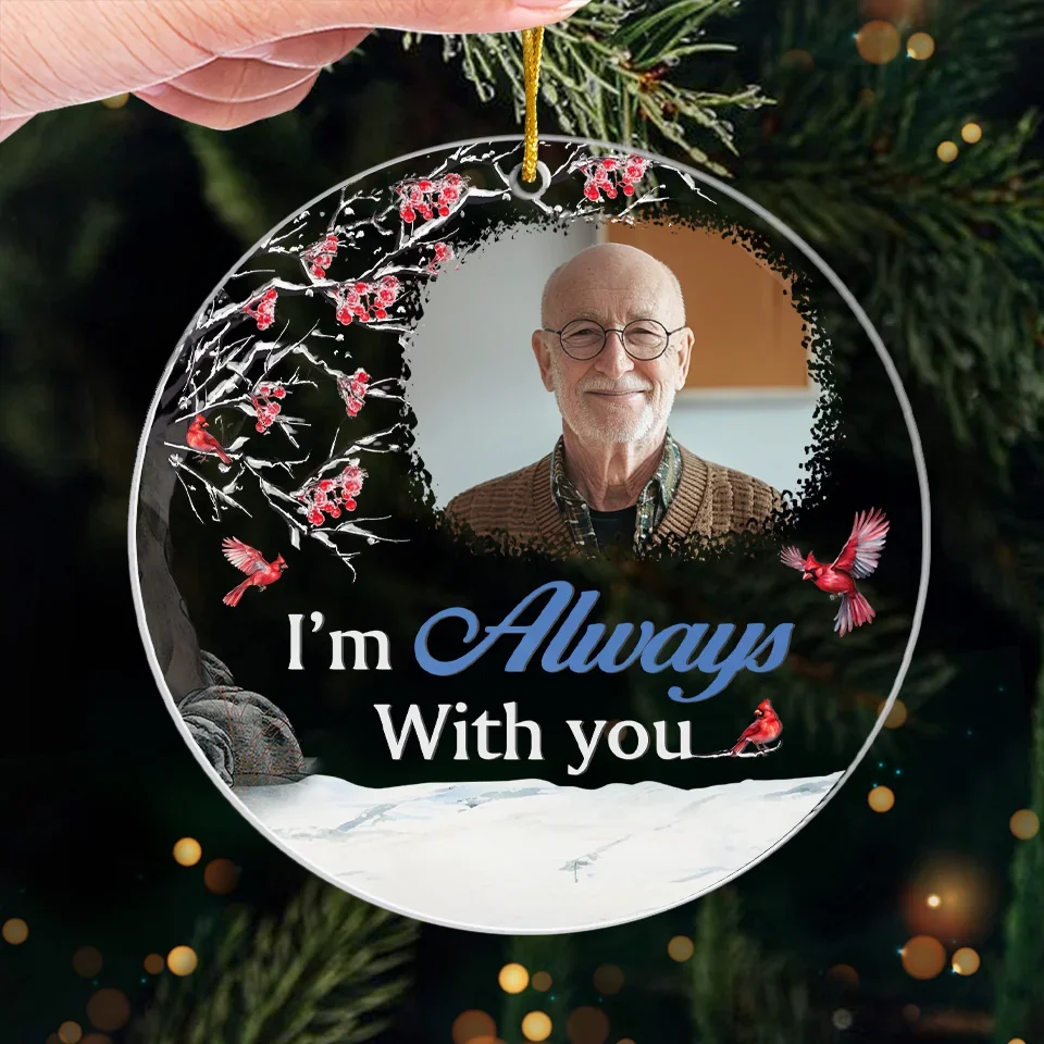 Custom Photo A Moment With You Was A Lifetime Of Happiness - Memorial Personalized Custom Ornament - Acrylic Custom Shaped - Sympathy Gift, Christmas Gift For Family Members - Image 4