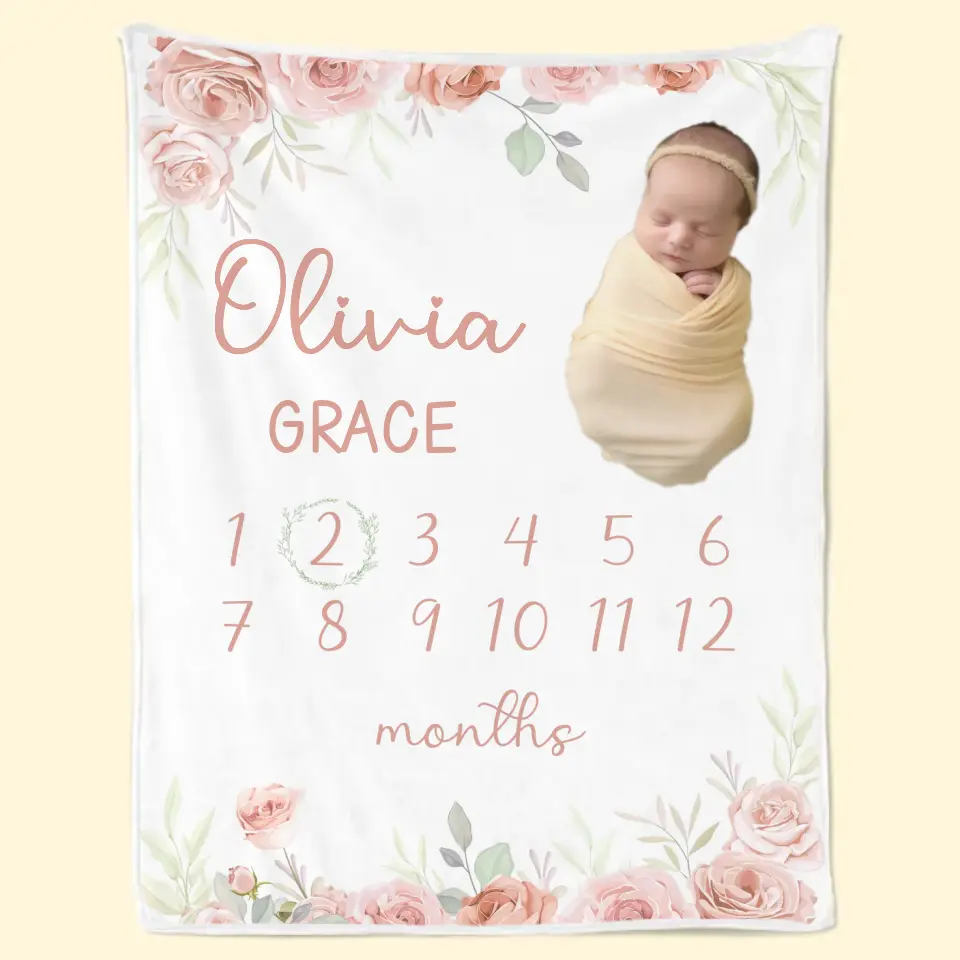 Custom Photo A New Baby Marks The Beginnings Of All Things - Family Personalized Custom Baby Blanket - Gift For Baby Kids, Newborn Baby - Image 7