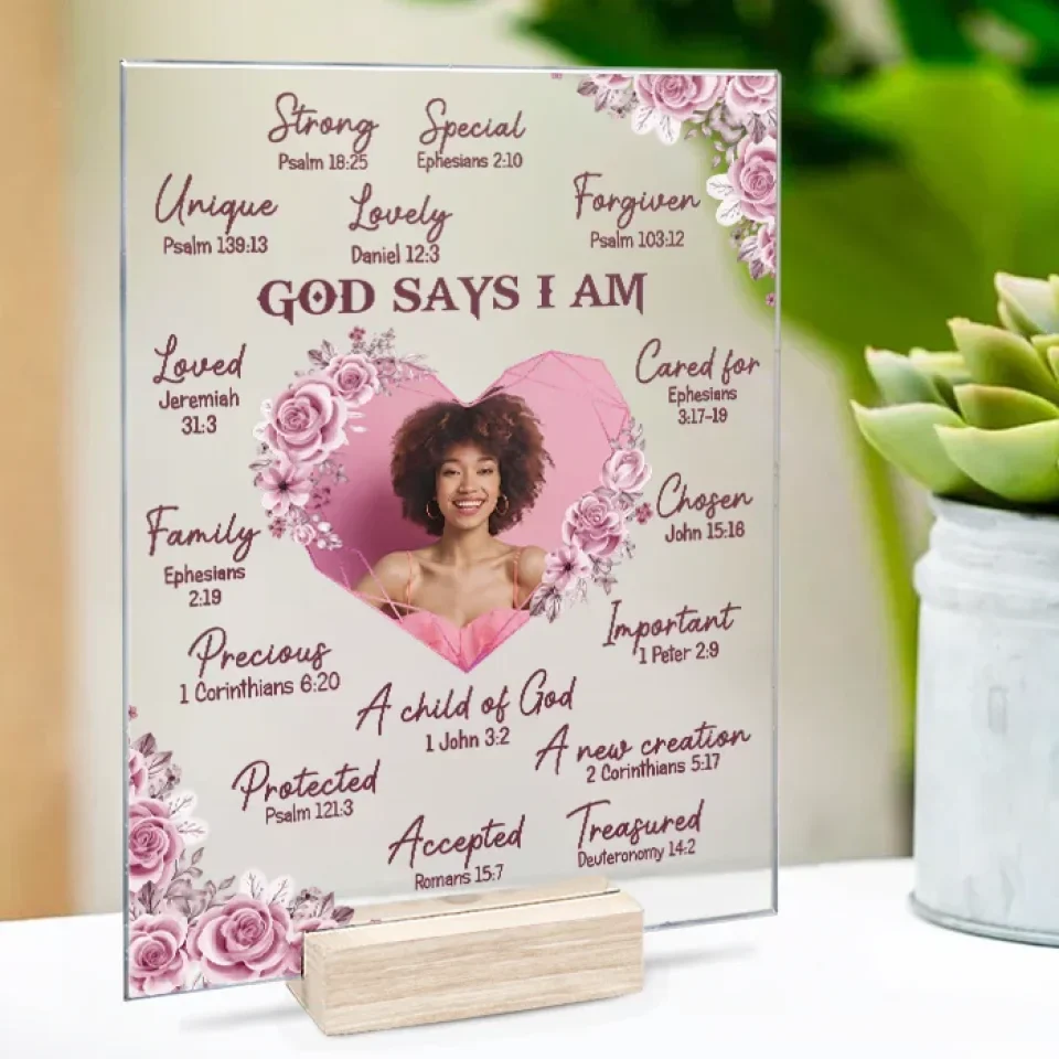 Custom Photo A New Creation Of God Self-Love - Affirmation Personalized Custom Rectangle Shaped Acrylic Plaque - Gift For Yourself - Image 4