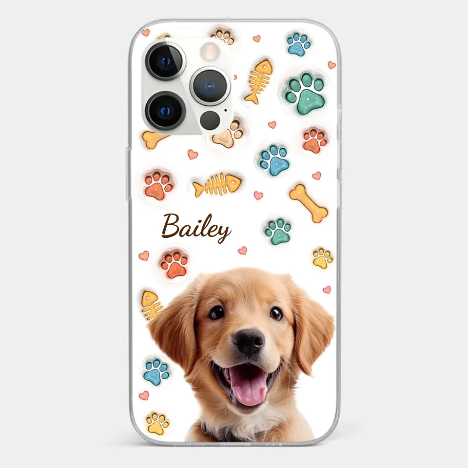 Custom Photo A Pet’s Love Is The Best Kind Of Love - Dog & Cat Personalized Custom 3D Inflated Effect Printed Clear Phone Case - Gift For Pet Owners, Pet Lovers - Image 11