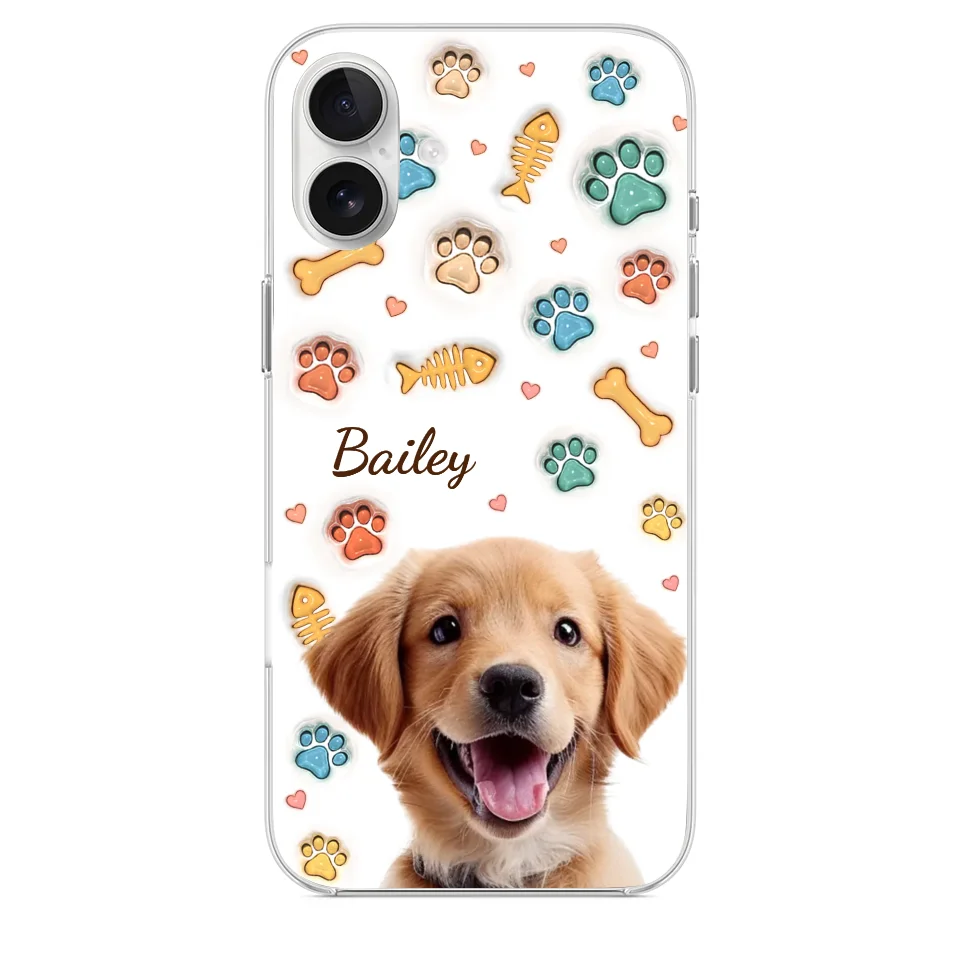 Custom Photo A Pet’s Love Is The Best Kind Of Love - Dog & Cat Personalized Custom 3D Inflated Effect Printed Clear Phone Case - Gift For Pet Owners, Pet Lovers - Image 29