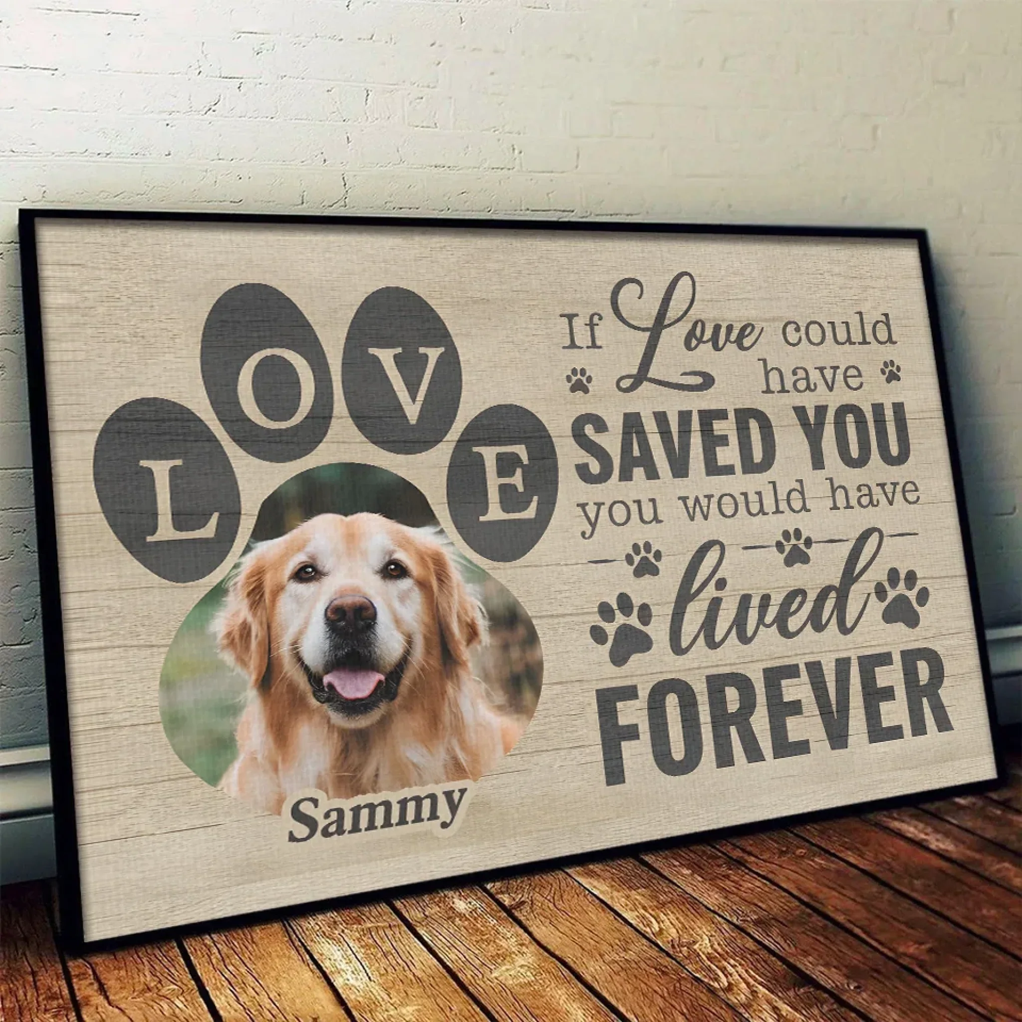 Custom Photo A Piece Of My Heart Is With You Forever - Memorial Personalized Custom Horizontal Poster - Sympathy Gift For Pet Owners, Pet Lovers - Image 4
