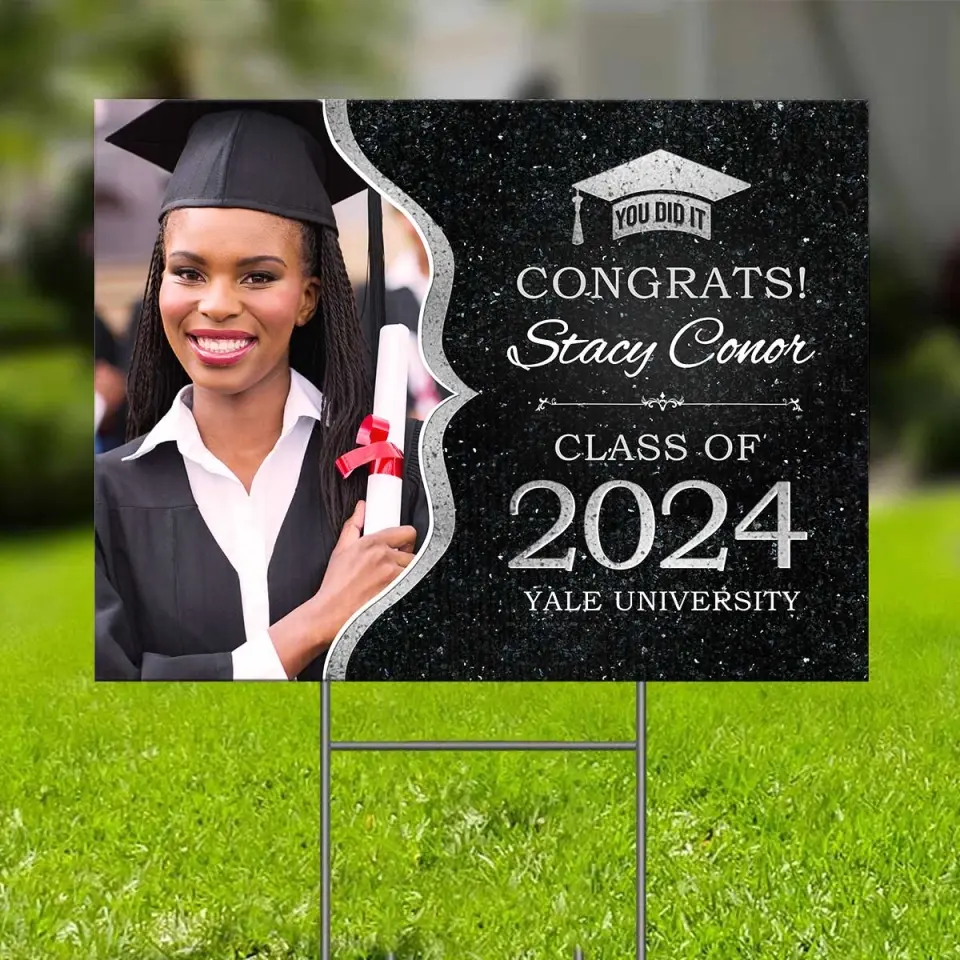Custom Photo A Sweet Ending To The New Beginning - Family Personalized Custom Yard Sign - Graduation Gift For Family Members, Siblings, Brothers, Sisters - Image 3