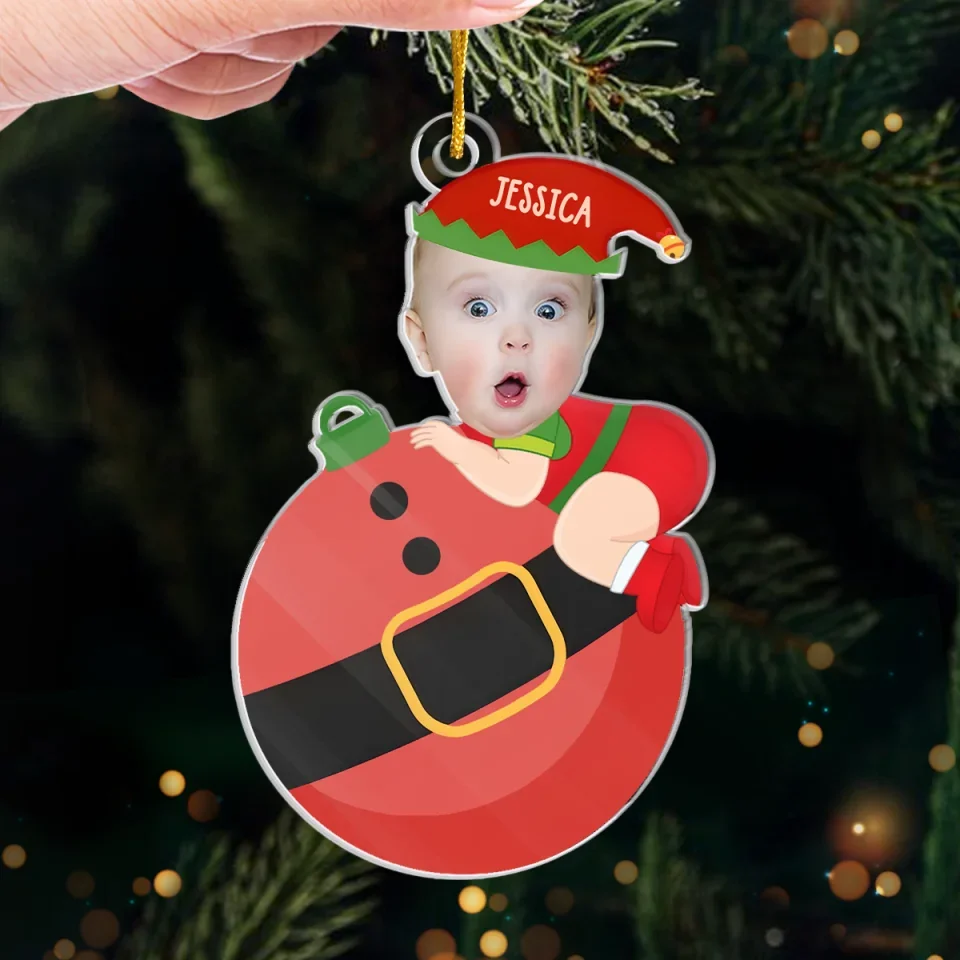 Custom Photo A Tiny Miracle Sent From Above - Family Personalized Custom Ornament - Acrylic Custom Shaped - Christmas Gift For Baby Kids, Newborn Baby - Image 4